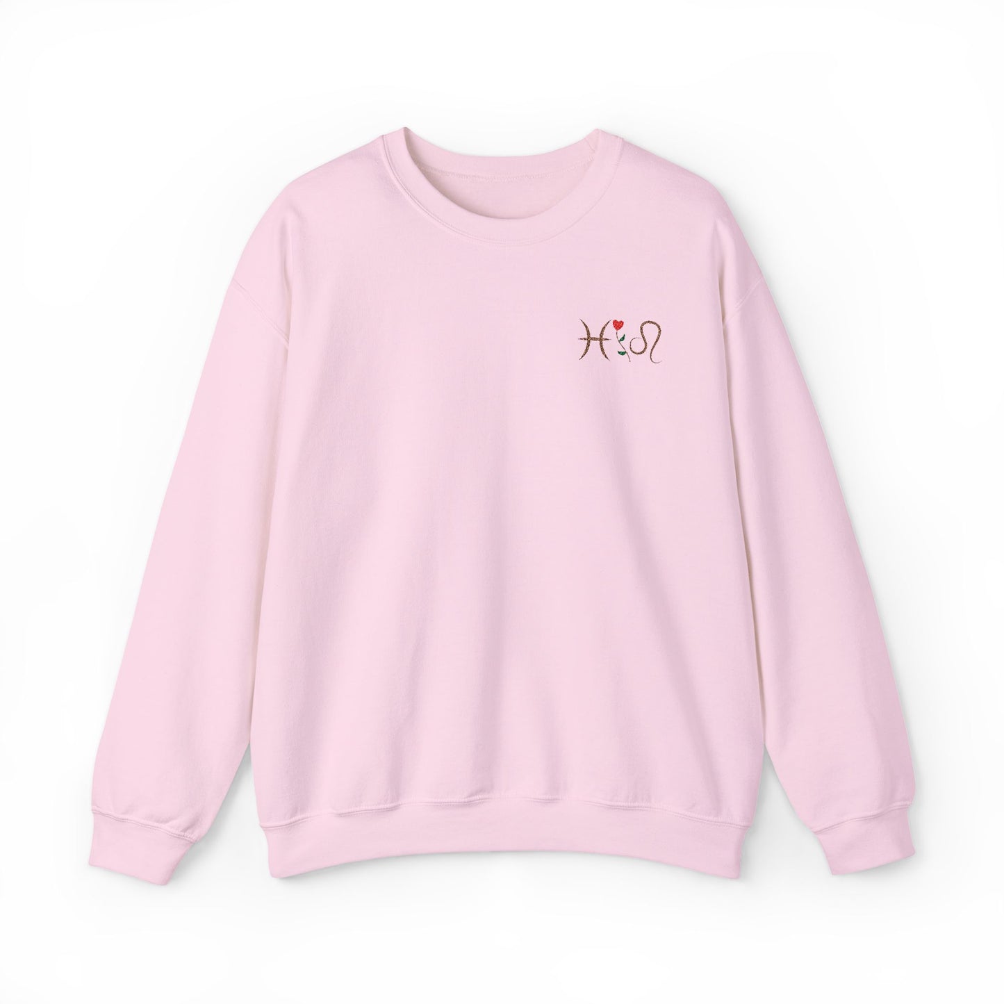 Zodiac Love Sweatshirt | Custom Embroidered Valentine’s Day Gift for Couples - Verdant Blossoms