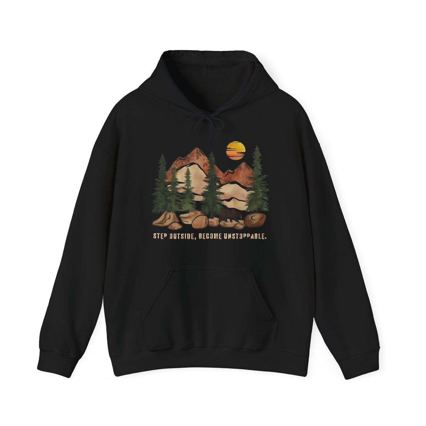 Mountain Bear Hoodie – Step Outside, Become Unstoppable | Verdant Blossoms - Verdant Blossoms