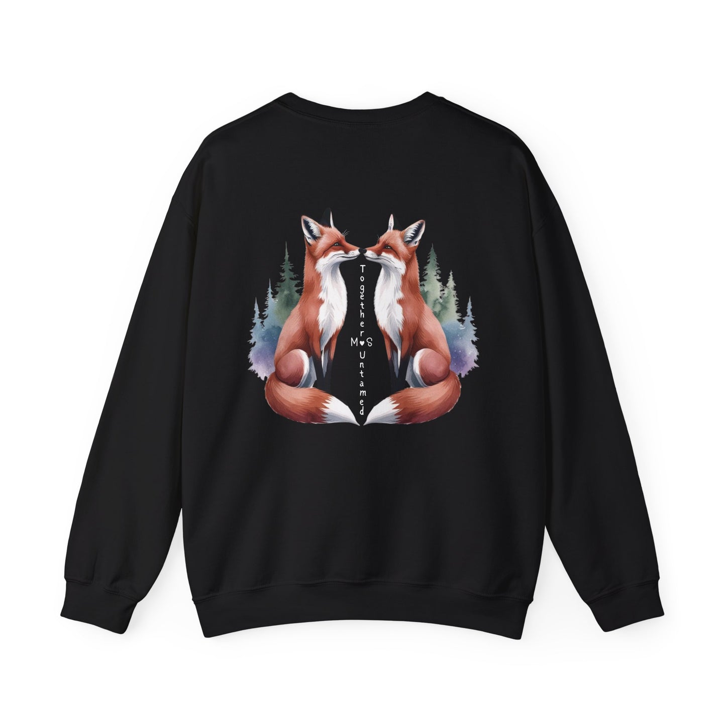 Personalized 'Together Untamed' Sweatshirt - Custom Romantic Foxes | Verdant Blossoms - Verdant Blossoms