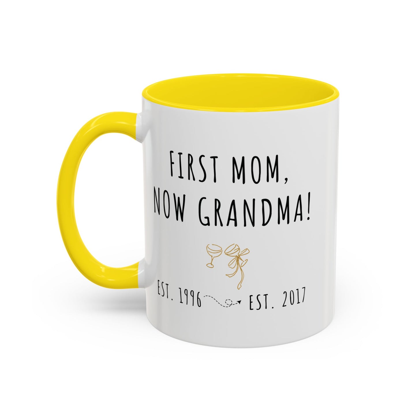 Custom Grandma Mug – First Mom, Now Grandma – Sentimental Gift for Mother's Day or Baby Reveal