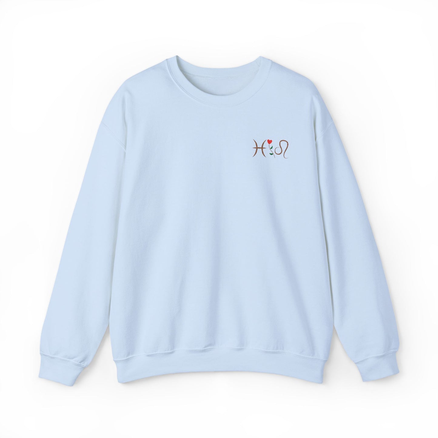 Zodiac Love Sweatshirt | Custom Embroidered Valentine’s Day Gift for Couples - Verdant Blossoms