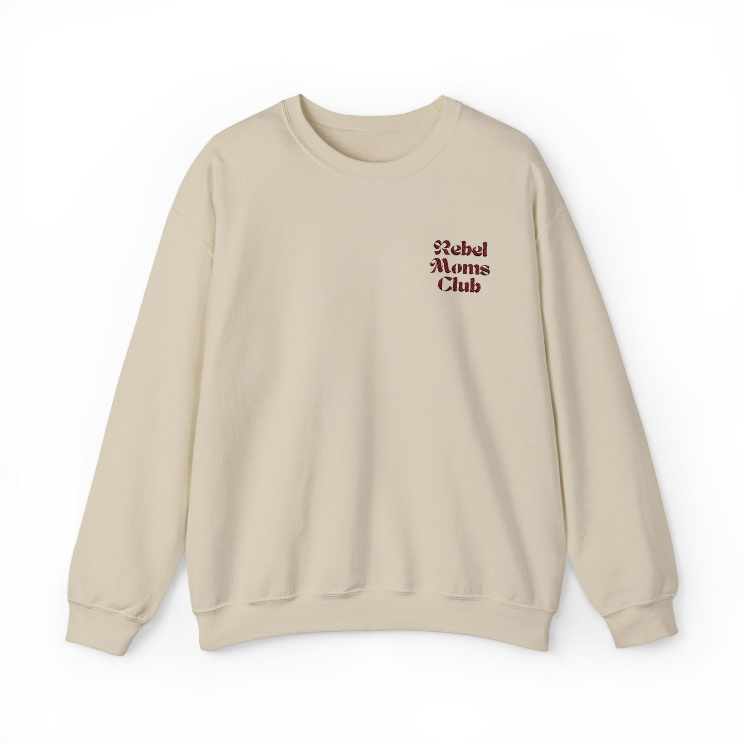 Rebel Moms Club Embroidered Sweatshirt - Funny, Trendy & Empowering Mom Gift - Verdant Blossoms