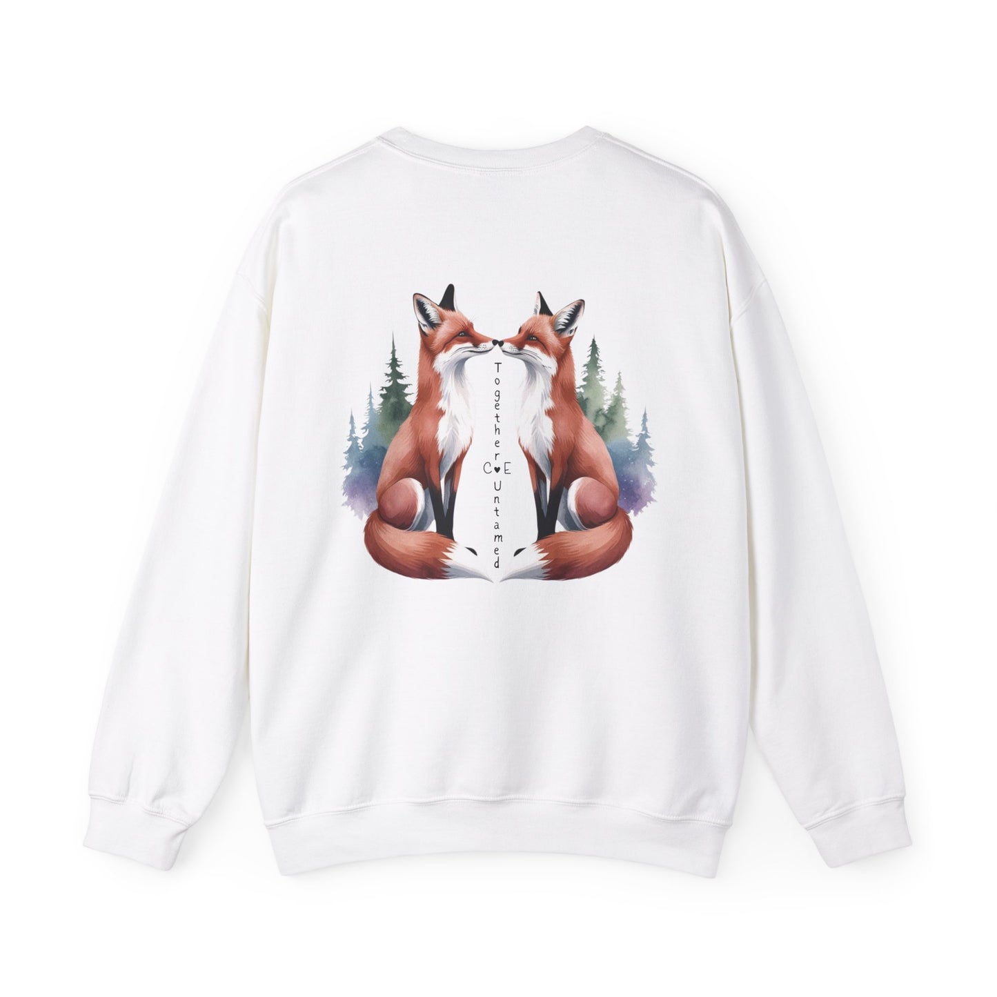 Personalized 'Together Untamed' Sweatshirt - Custom Romantic Foxes | Verdant Blossoms - Verdant Blossoms