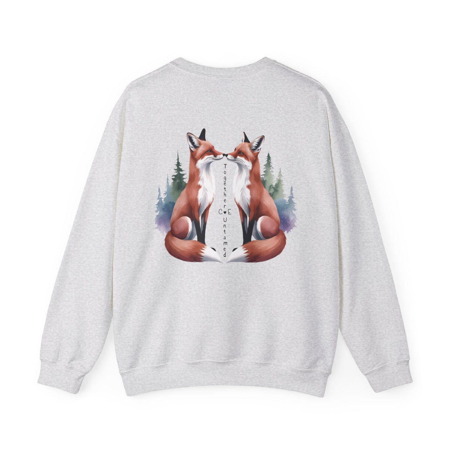 Personalized 'Together Untamed' Sweatshirt - Custom Romantic Foxes | Verdant Blossoms - Verdant Blossoms