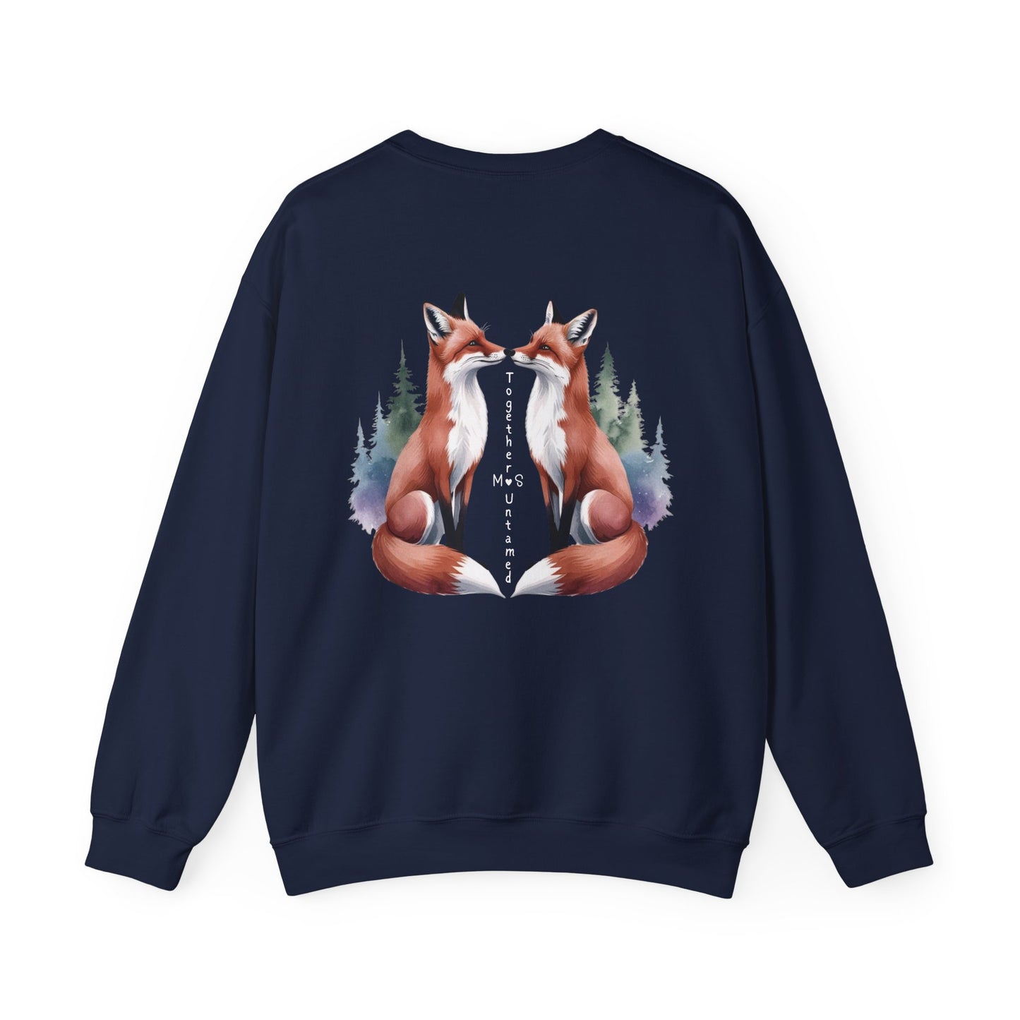 Personalized 'Together Untamed' Sweatshirt - Custom Romantic Foxes | Verdant Blossoms - Verdant Blossoms