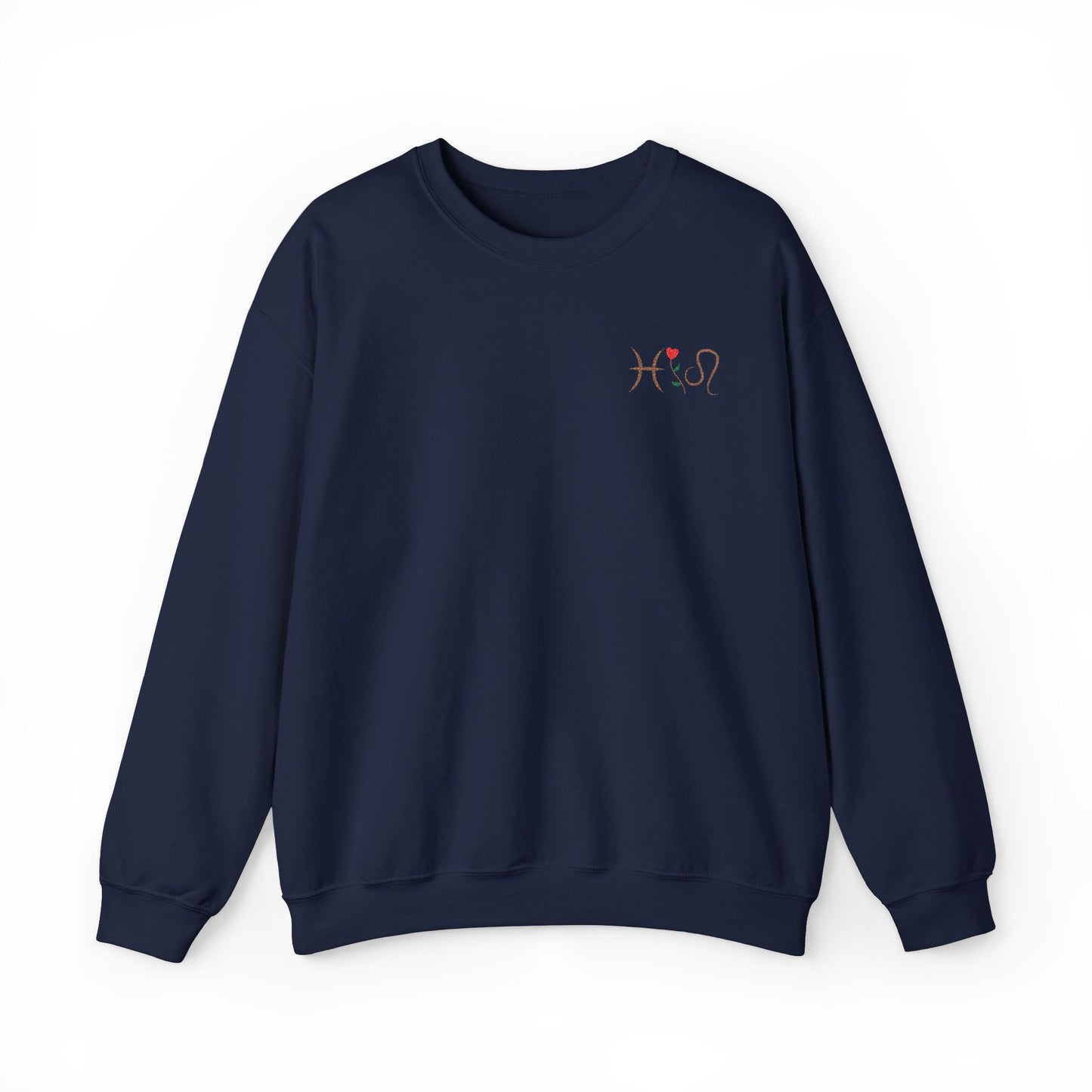 Zodiac Love Sweatshirt | Custom Embroidered Valentine’s Day Gift for Couples - Verdant Blossoms