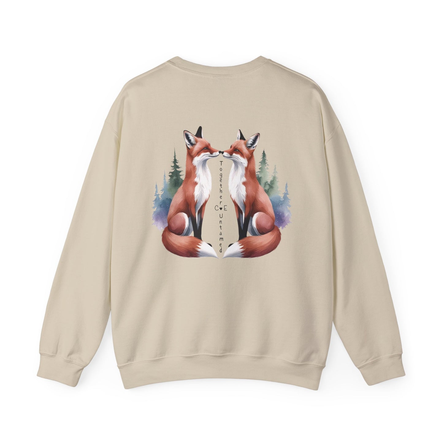 Personalized 'Together Untamed' Sweatshirt - Custom Romantic Foxes | Verdant Blossoms - Verdant Blossoms