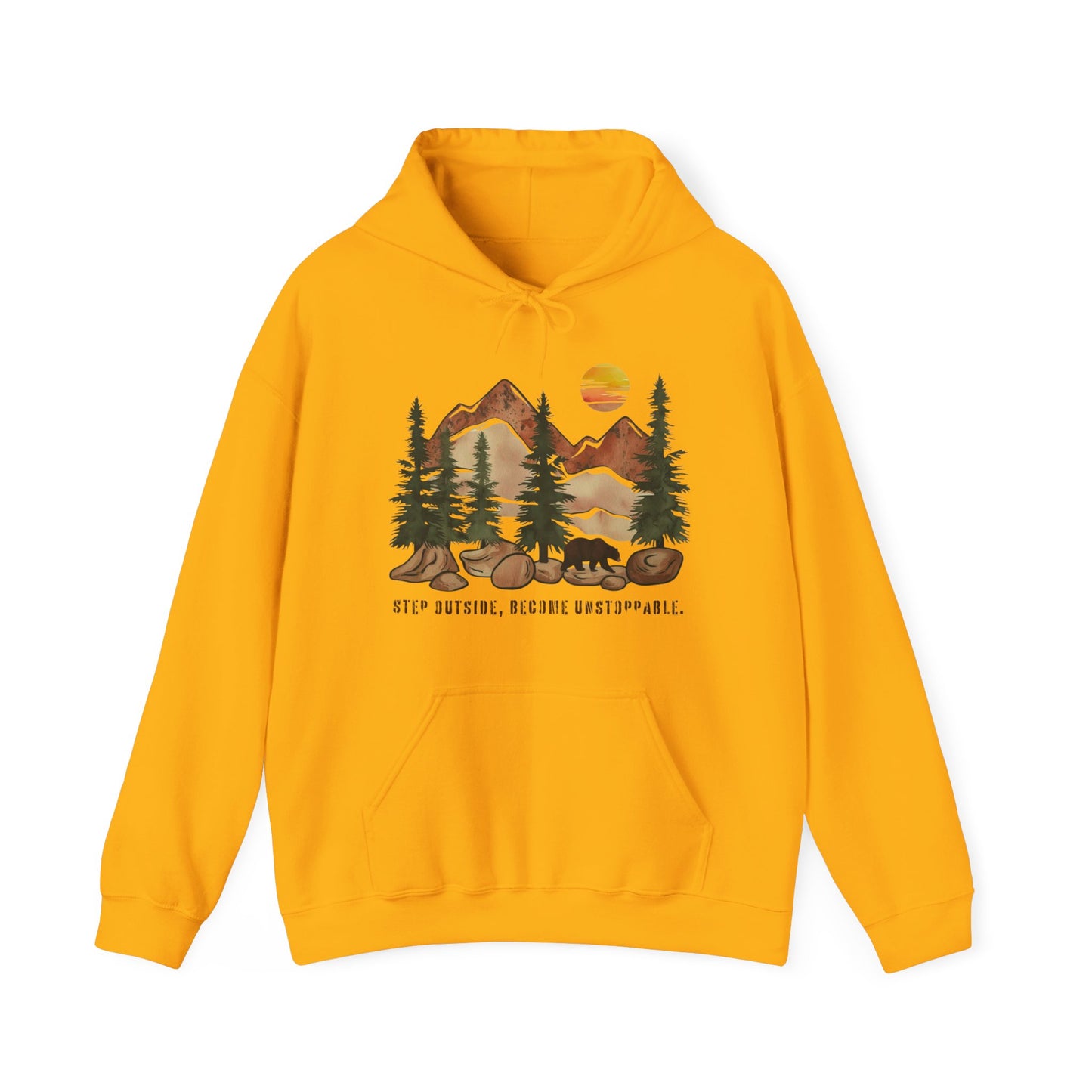 Mountain Bear Hoodie – Step Outside, Become Unstoppable | Verdant Blossoms - Verdant Blossoms