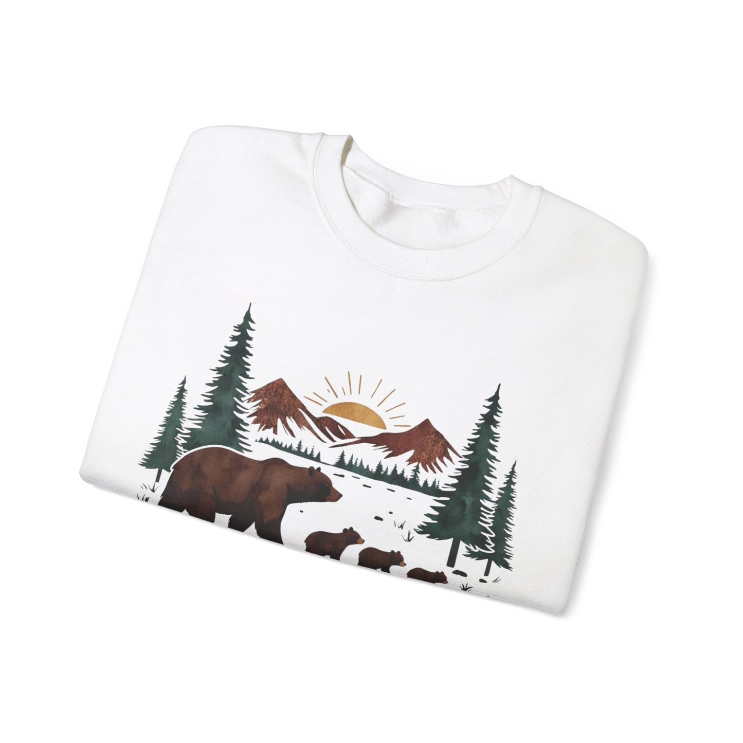 Personalized Mommy Bear Sweatshirt - Custom Family Names - Forest design - Verdant Blossoms