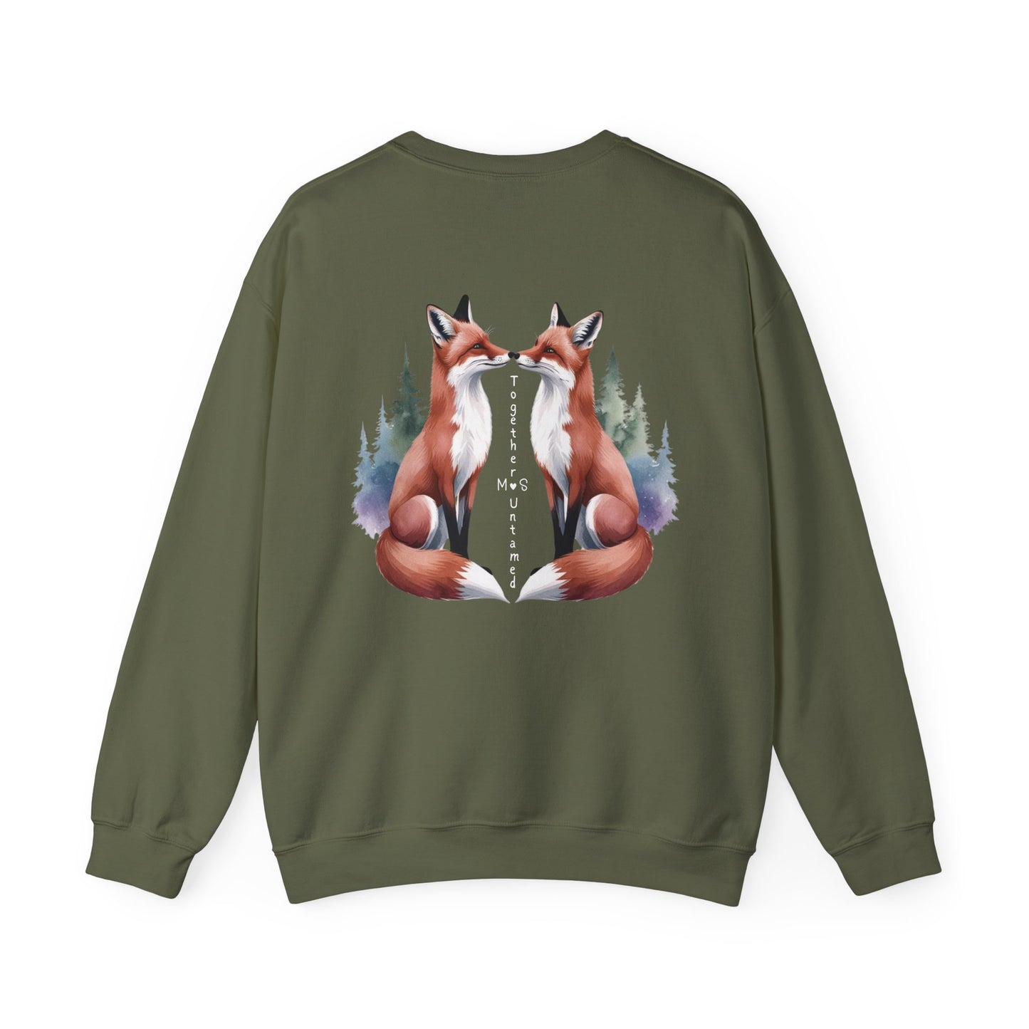 Personalized 'Together Untamed' Sweatshirt - Custom Romantic Foxes | Verdant Blossoms - Verdant Blossoms