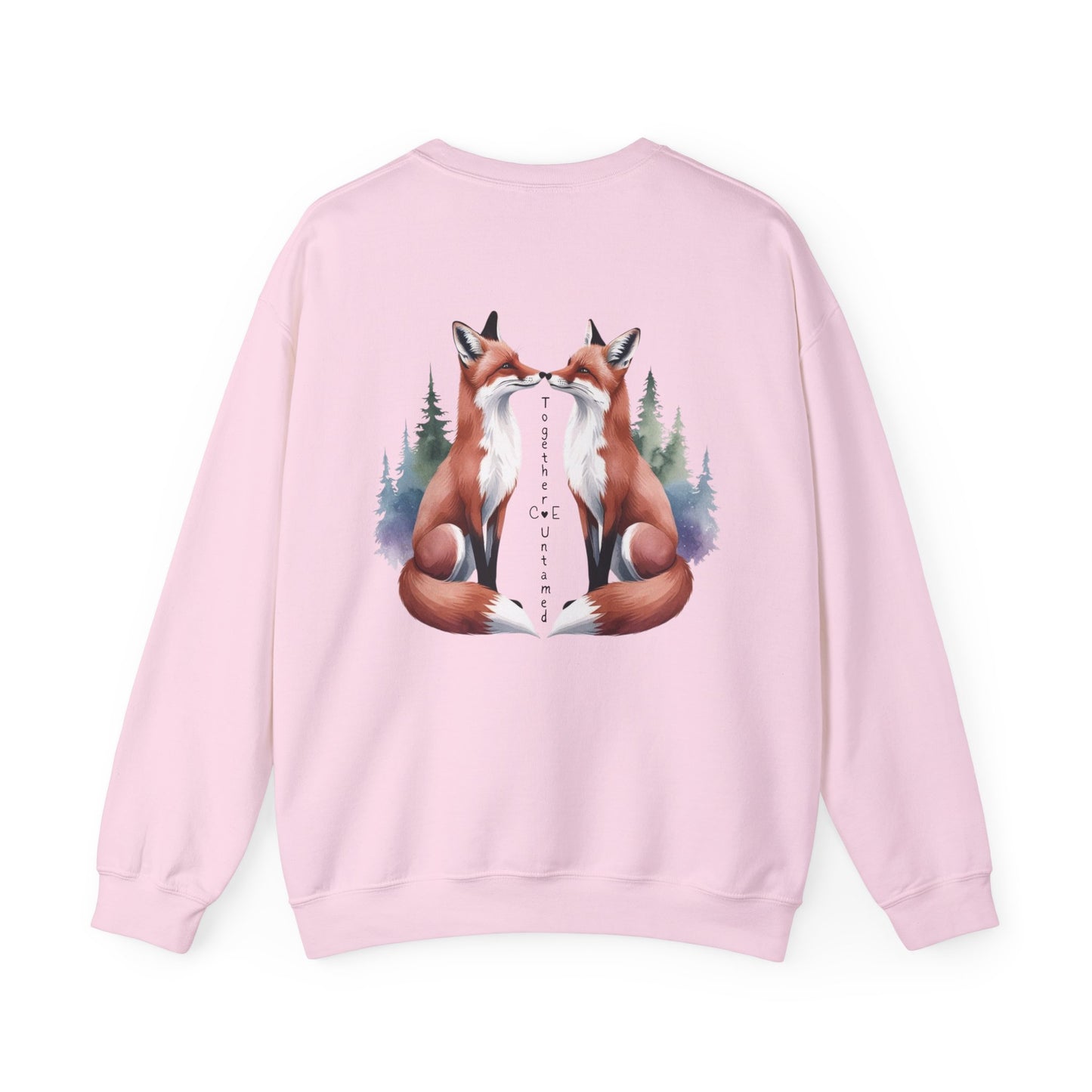 Personalized 'Together Untamed' Sweatshirt - Custom Romantic Foxes | Verdant Blossoms - Verdant Blossoms