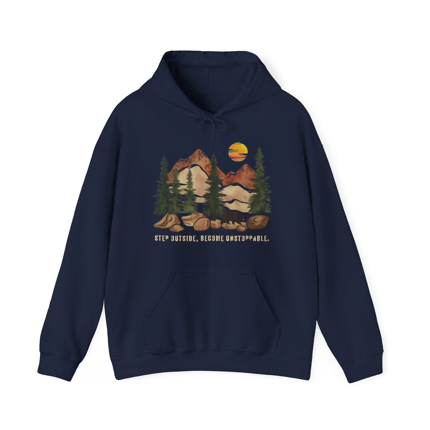 Mountain Bear Hoodie – Step Outside, Become Unstoppable | Verdant Blossoms - Verdant Blossoms