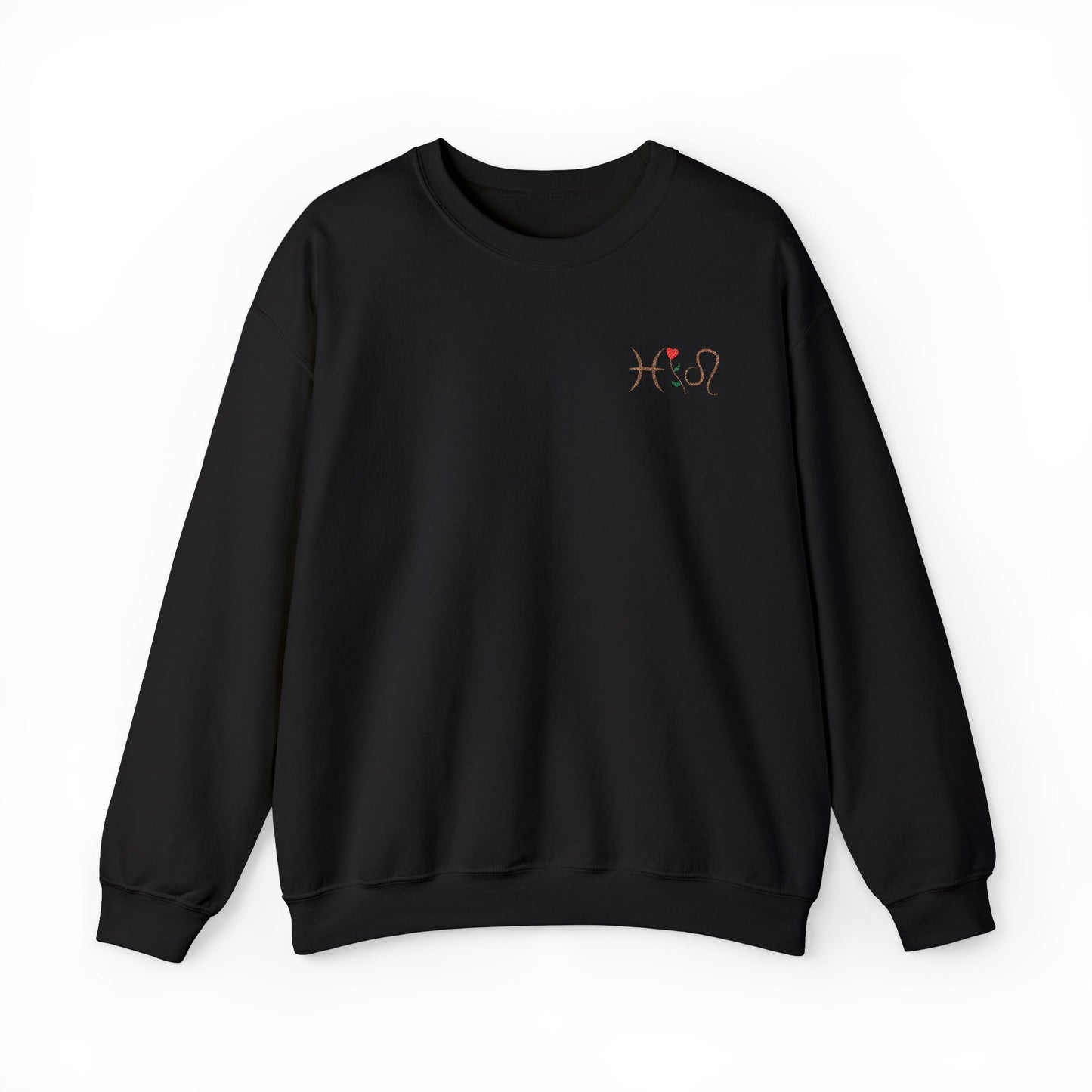 Zodiac Love Sweatshirt | Custom Embroidered Valentine’s Day Gift for Couples - Verdant Blossoms
