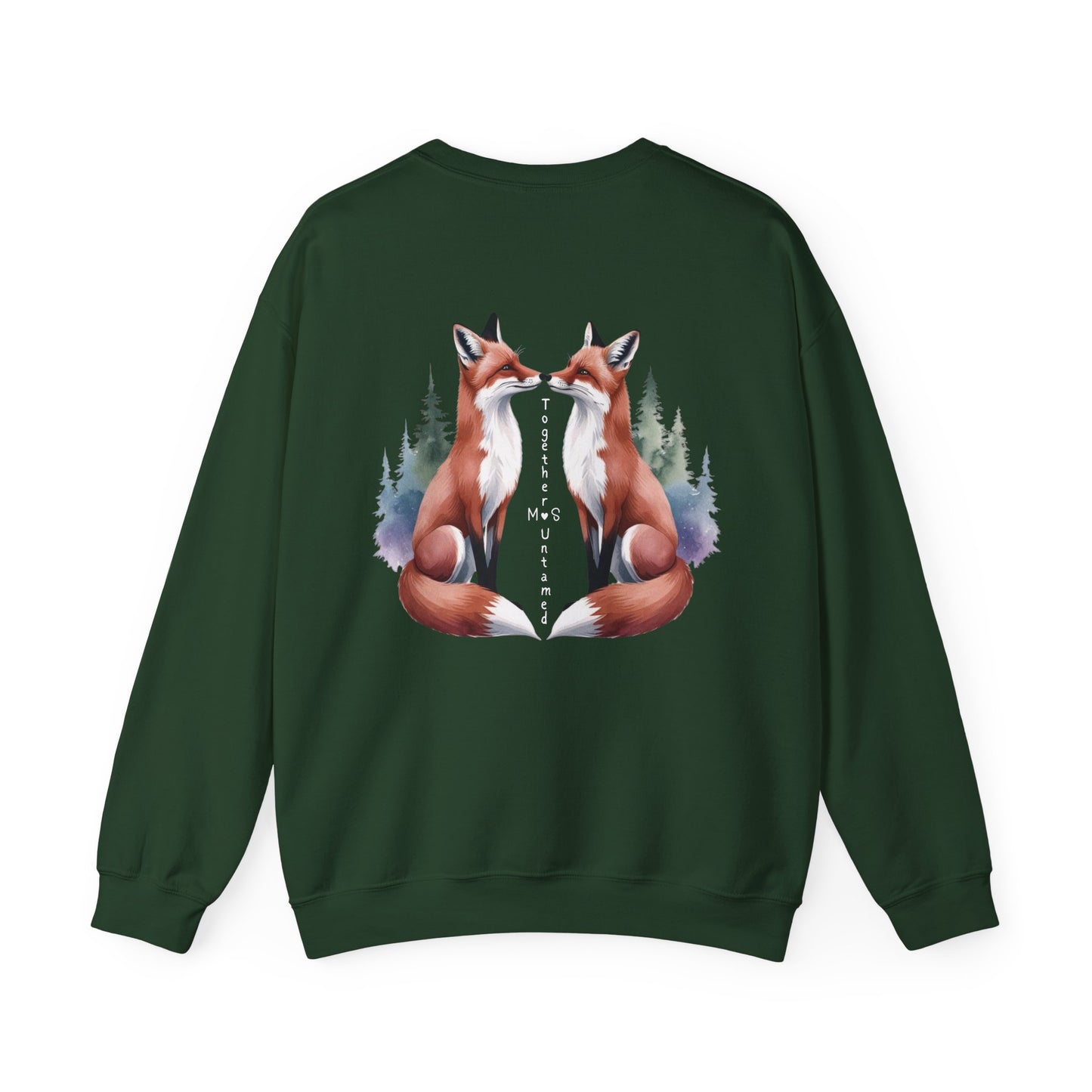Personalized 'Together Untamed' Sweatshirt - Custom Romantic Foxes | Verdant Blossoms - Verdant Blossoms