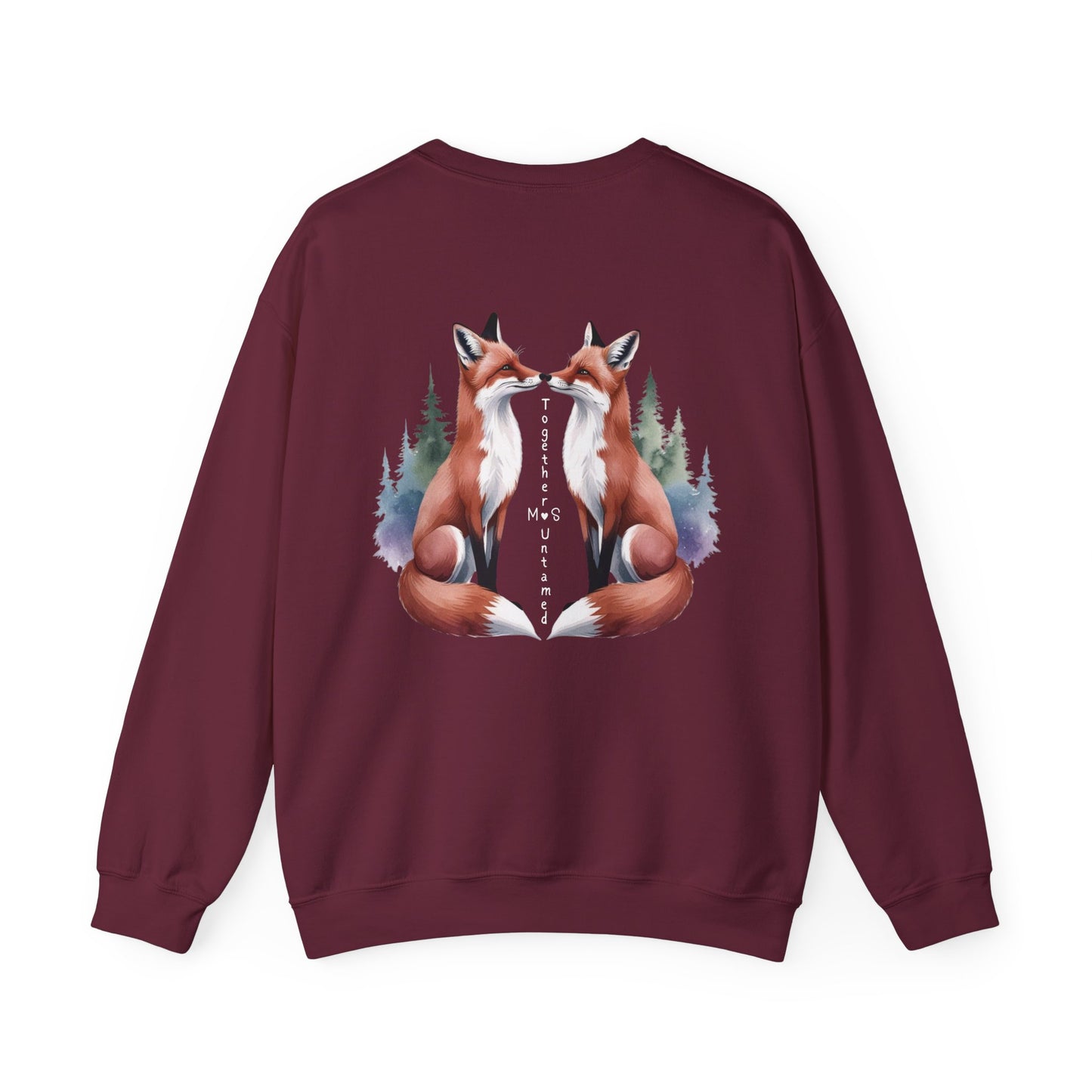 Personalized 'Together Untamed' Sweatshirt - Custom Romantic Foxes | Verdant Blossoms - Verdant Blossoms