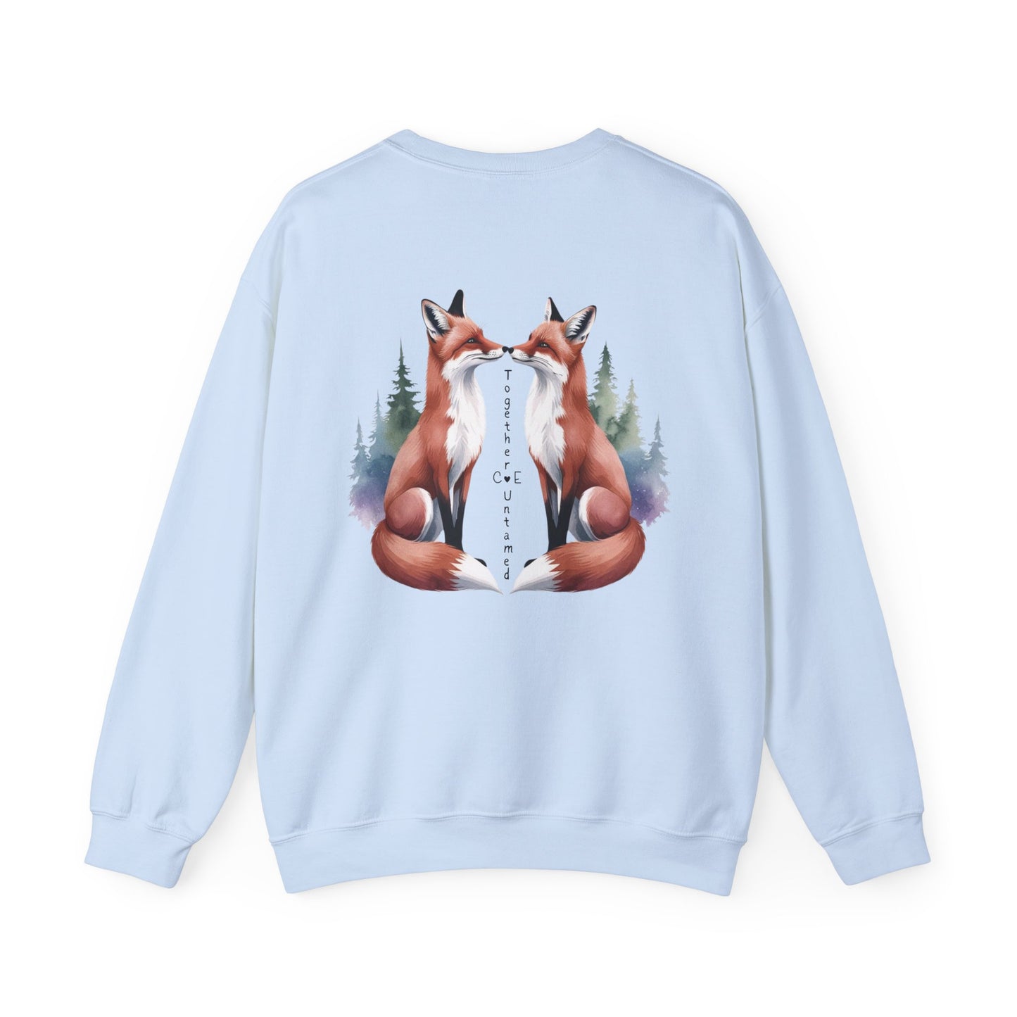 Personalized 'Together Untamed' Sweatshirt - Custom Romantic Foxes | Verdant Blossoms - Verdant Blossoms