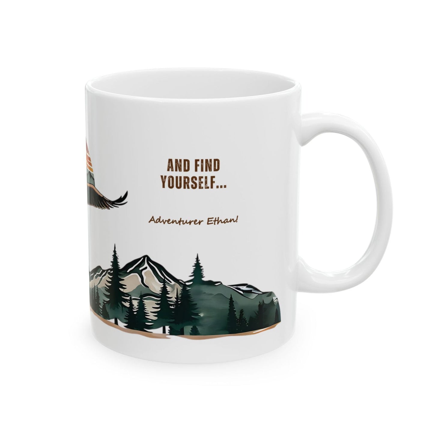 Chase the Horizon Mug - Personalized Adventure Quote with Name, for explorers and nature lovers - Verdant Blossoms