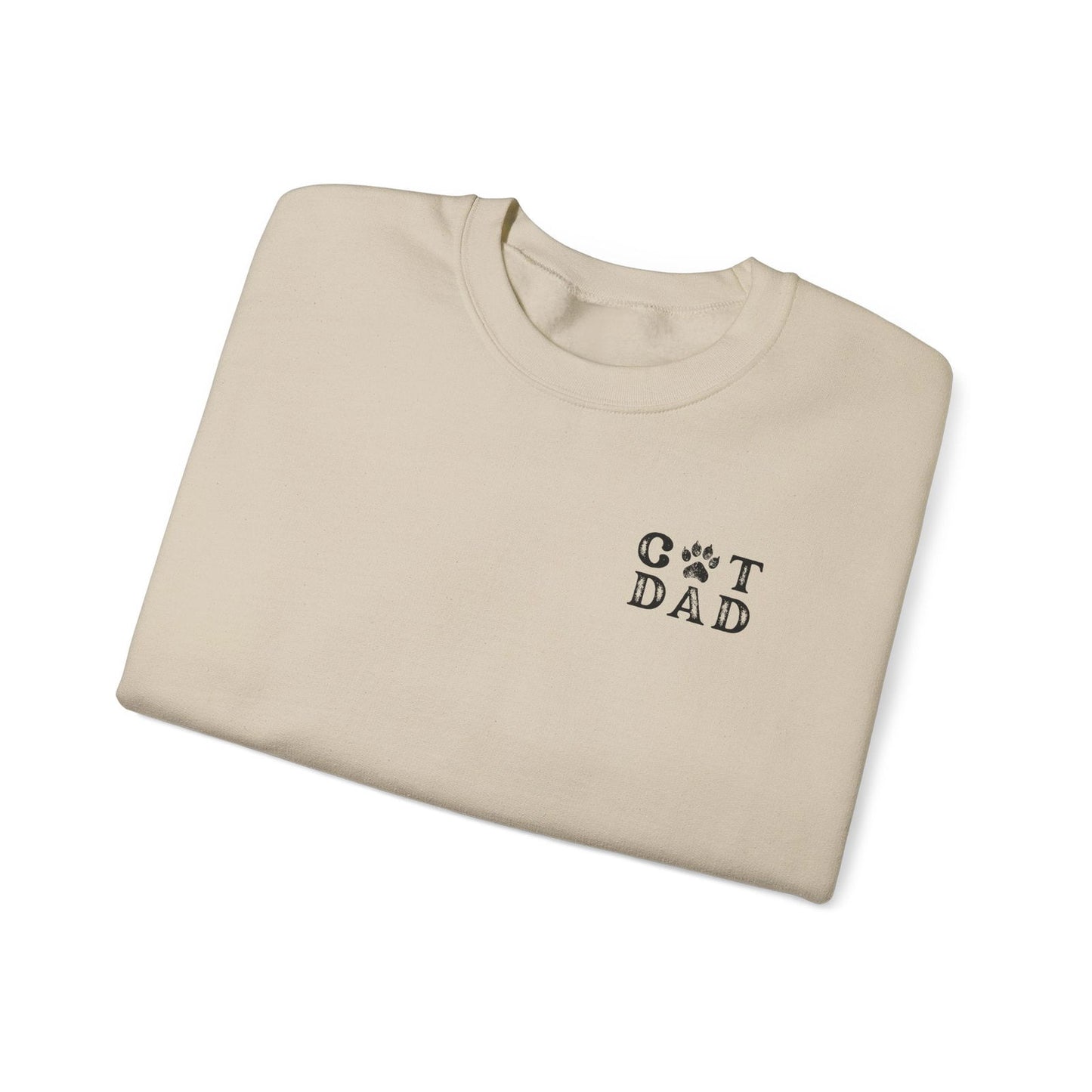 Custom Gift for Cat Dad Sweatshirt – Add Your Cats' Names on the Sleeve - Verdant Blossoms