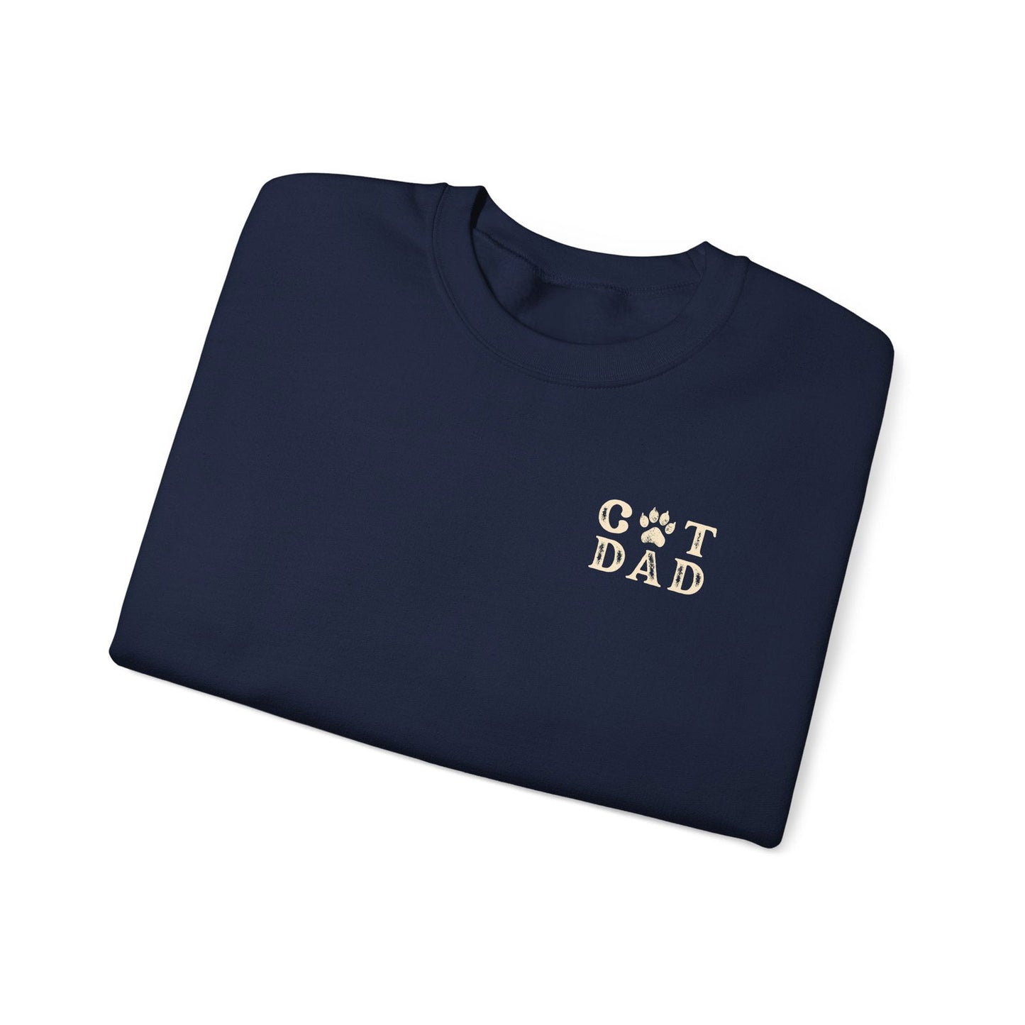 Custom Gift for Cat Dad Sweatshirt – Add Your Cats' Names on the Sleeve - Verdant Blossoms