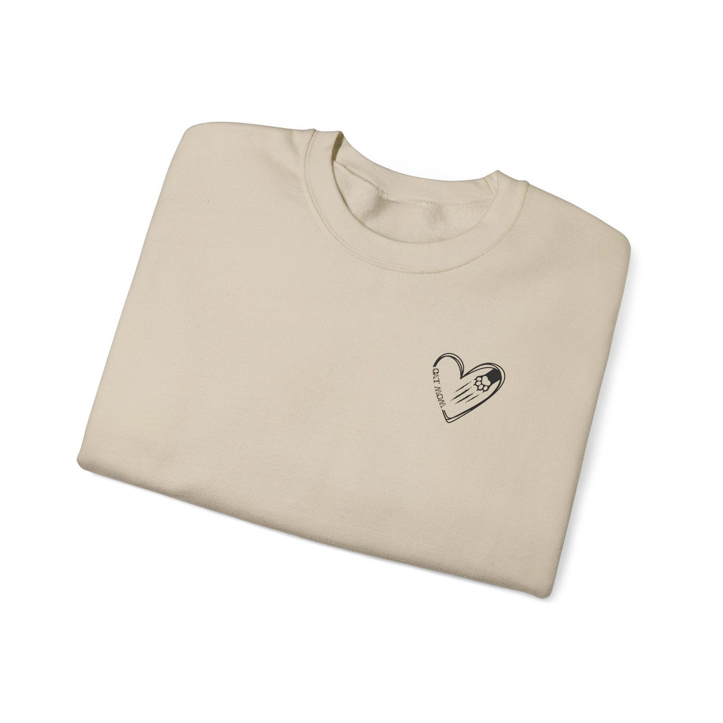 Custom Gift for Cat Mom Sweatshirt – Add Your Cats' Names on the Sleeve - Verdant Blossoms
