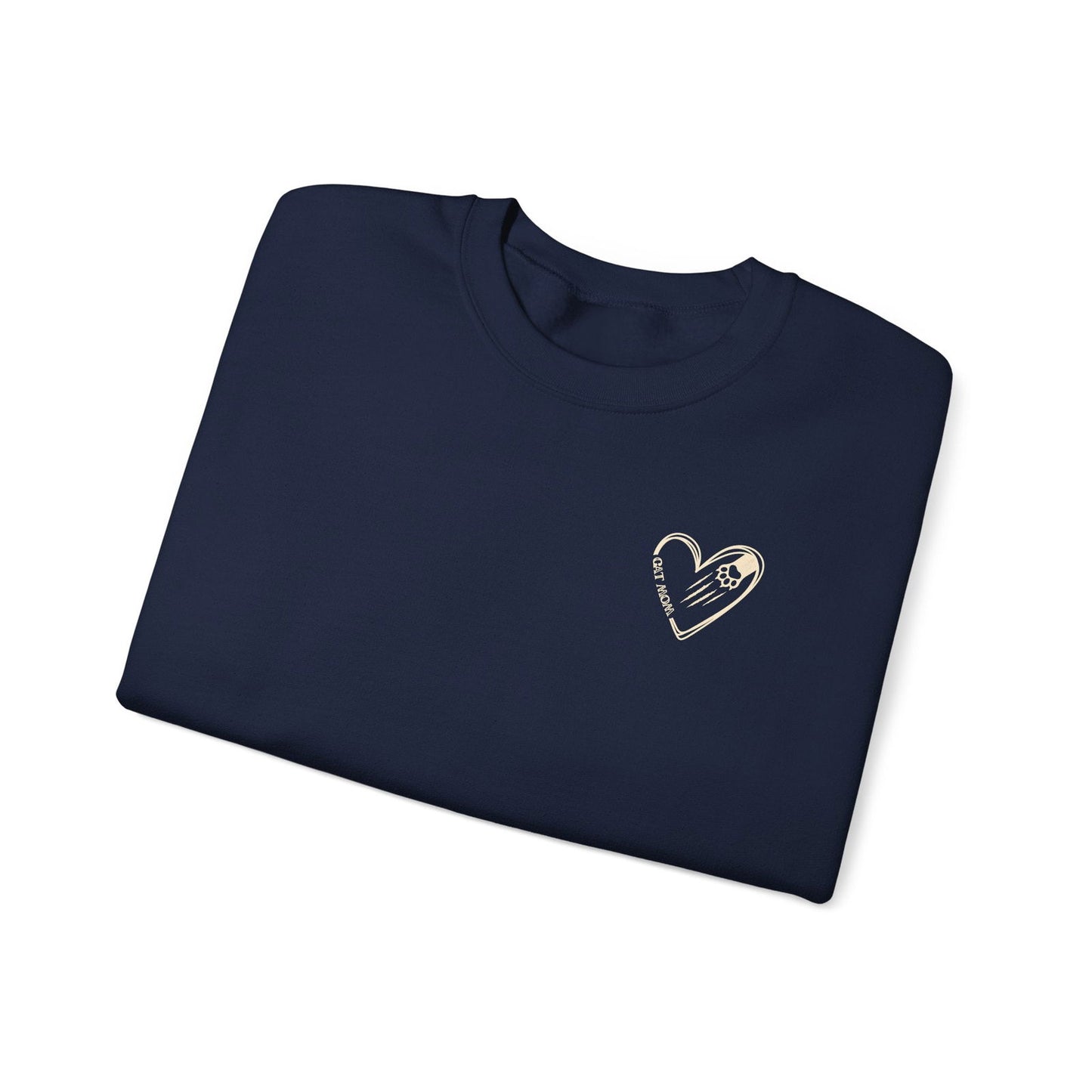 Custom Gift for Cat Mom Sweatshirt – Add Your Cats' Names on the Sleeve - Verdant Blossoms
