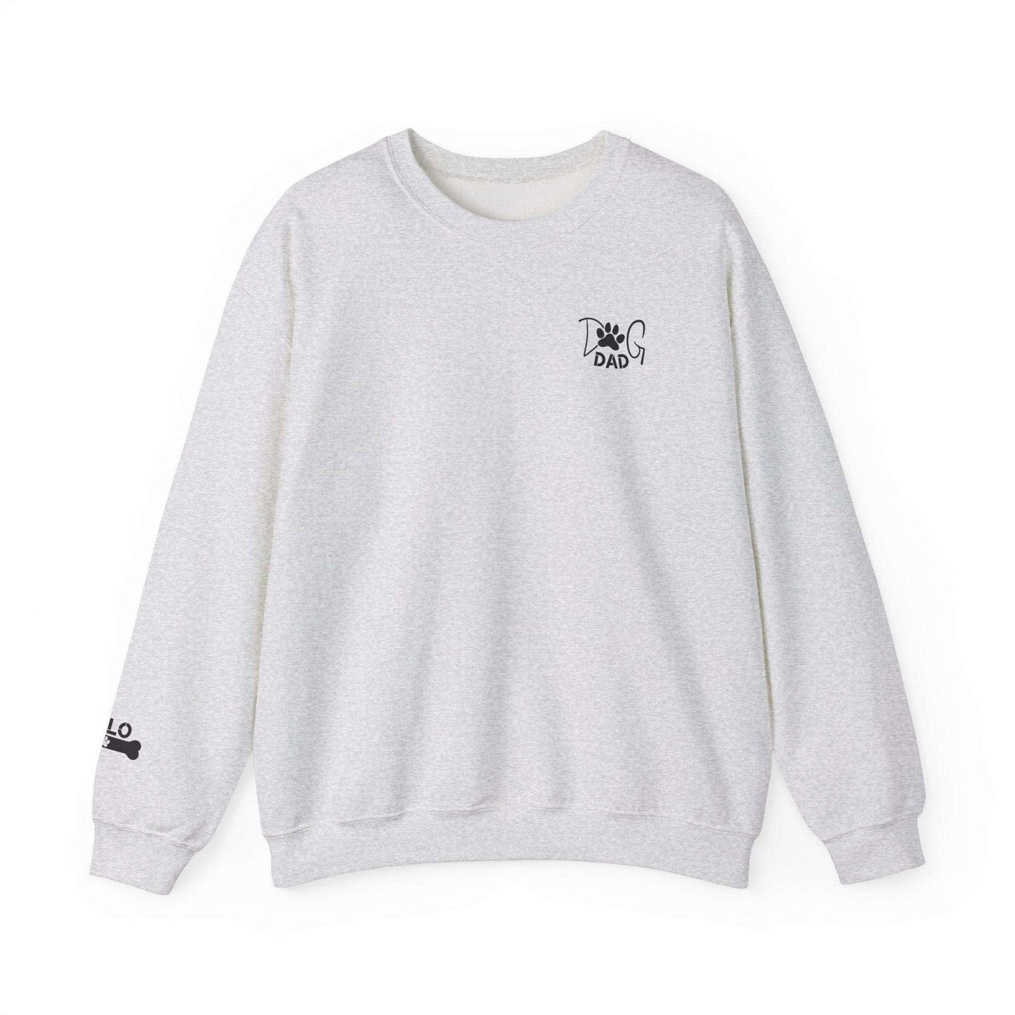 Custom Gift for Dog Dad Sweatshirt – Add Your Dog's Name on the Right Sleeve - Verdant Blossoms