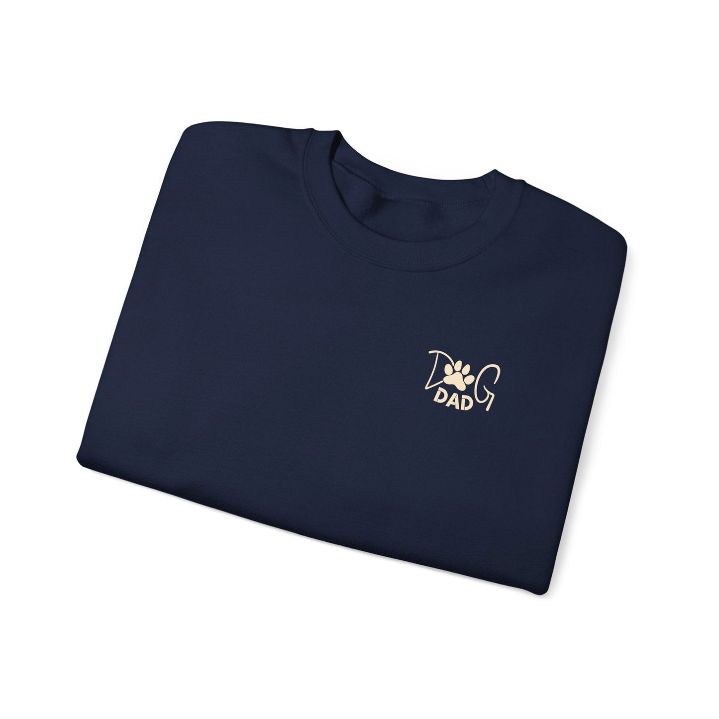 Custom Gift for Dog Dad Sweatshirt – Add Your Dog's Name on the Right Sleeve - Verdant Blossoms