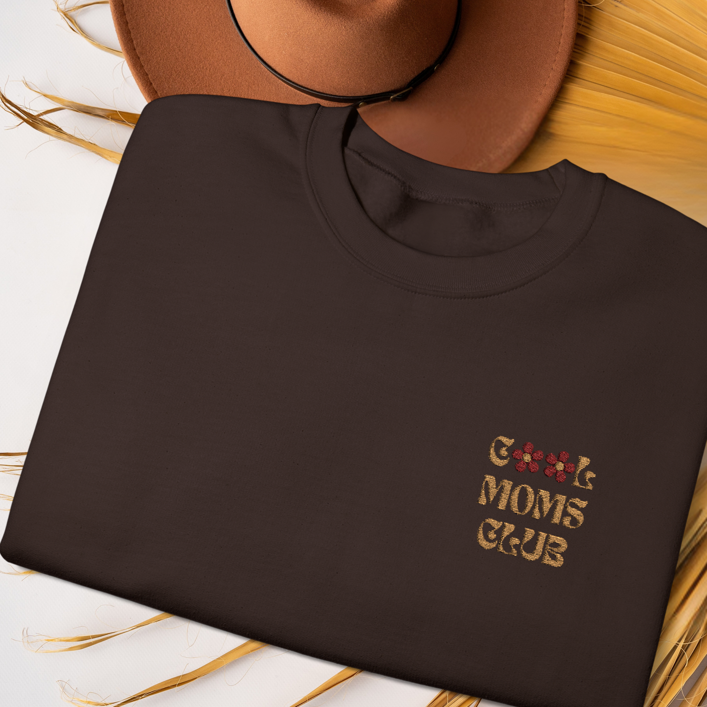 Cool Moms Club Sweatshirt, Embroidered Crewneck Gift for Fashionable & Fun Moms