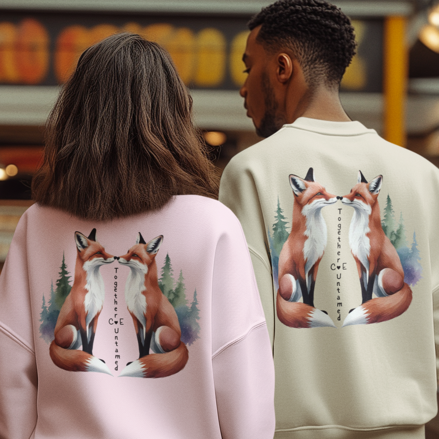 Celebrate your unique bond with this cozy sweatshirt, personalized with your initials and a heartfelt fox design.