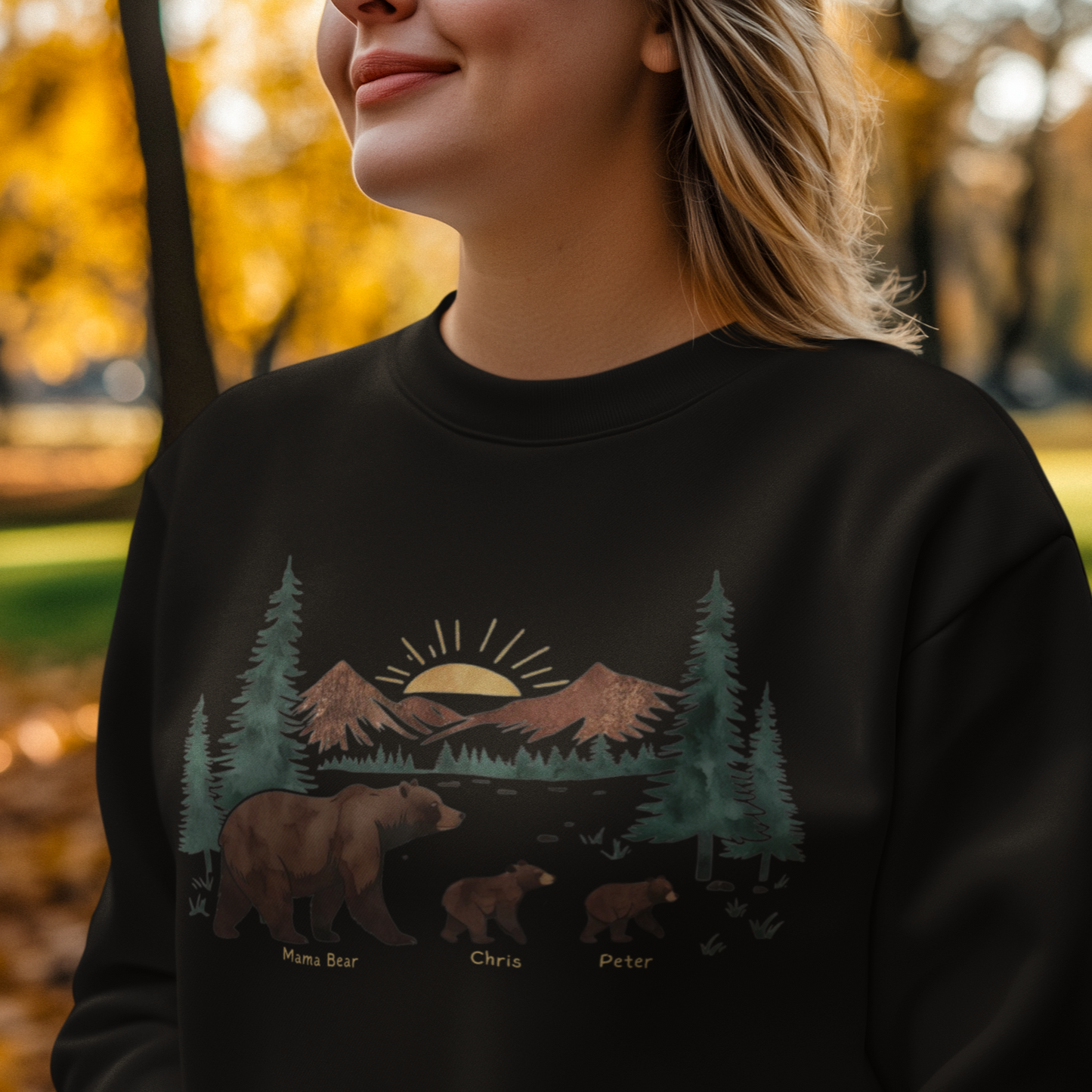 mama vear design sweatshirt custom names