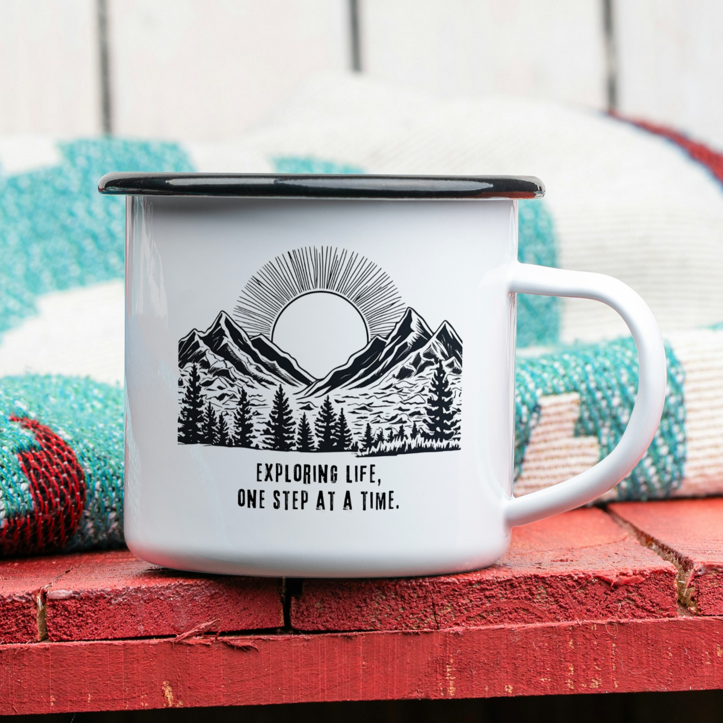 custom enamel mug for couples, personalized names and date, gift for valentine day