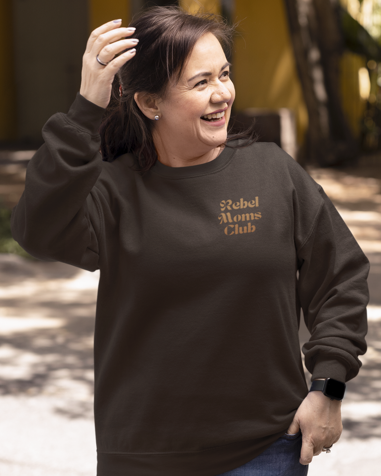 Rebel Moms Club Sweatshirt | Embroidered Crewneck for Bold & Stylish Moms