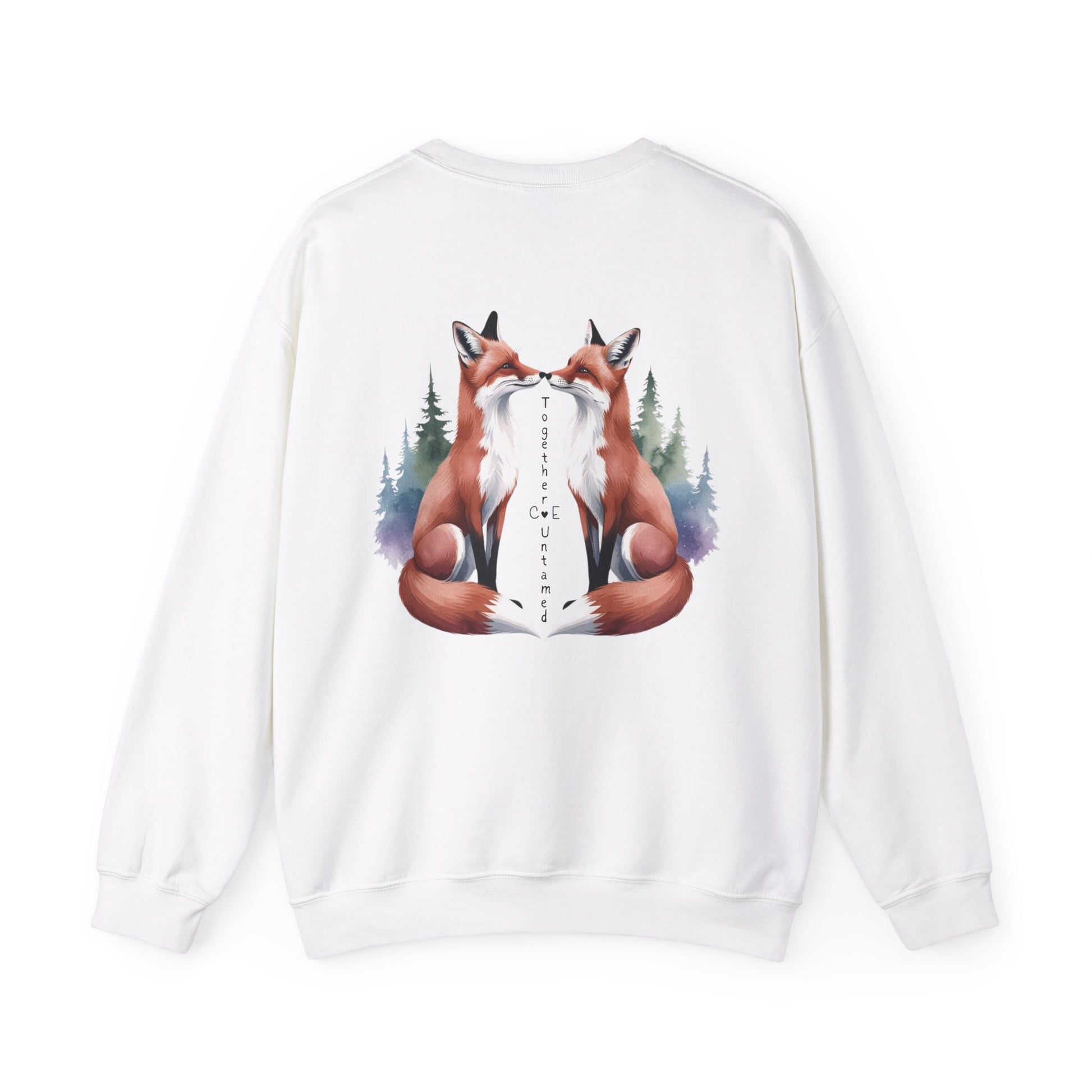 Personalized 'Together Untamed' Sweatshirt - Custom Romantic Foxes | Verdant Blossoms - Verdant Blossoms