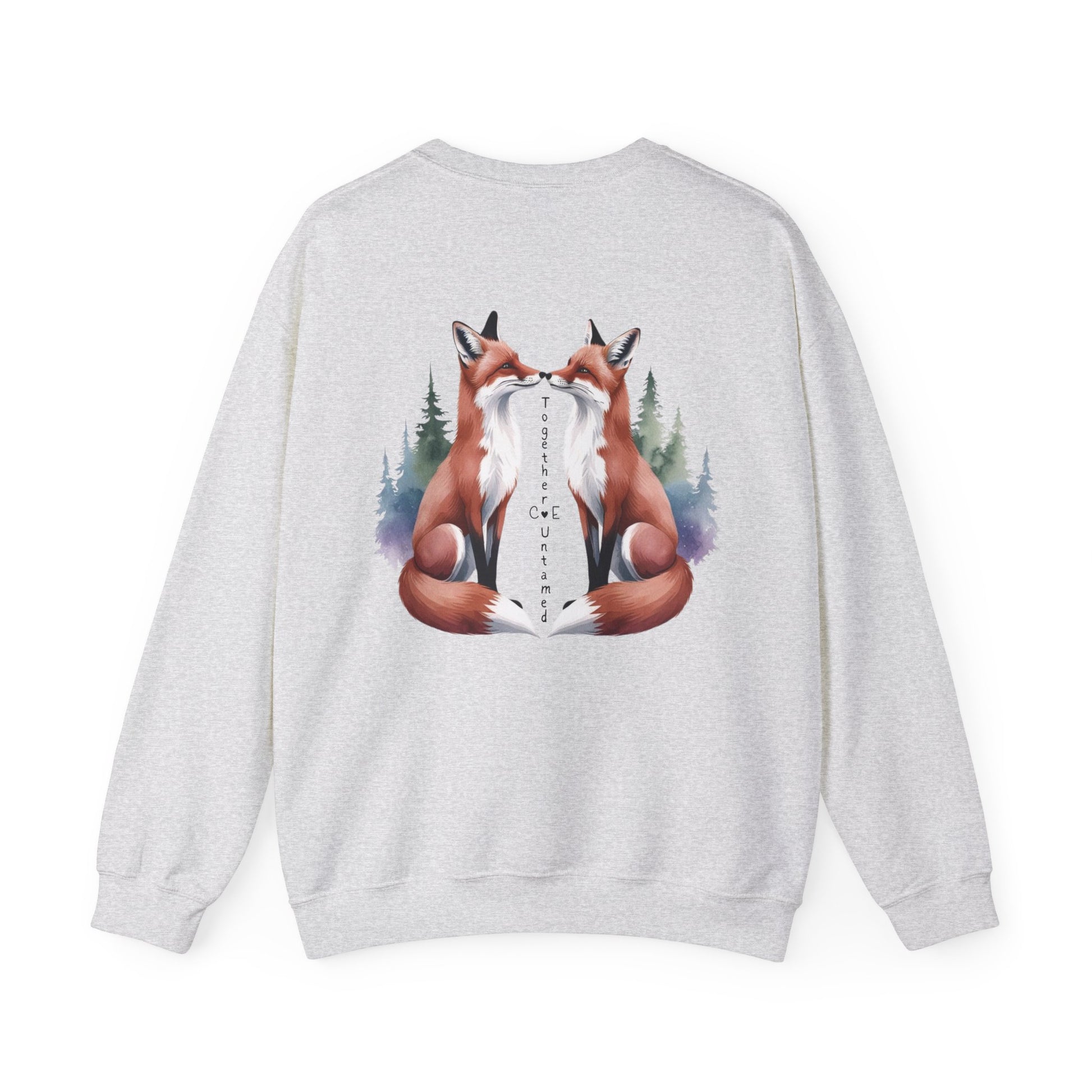Personalized 'Together Untamed' Sweatshirt - Custom Romantic Foxes | Verdant Blossoms - Verdant Blossoms