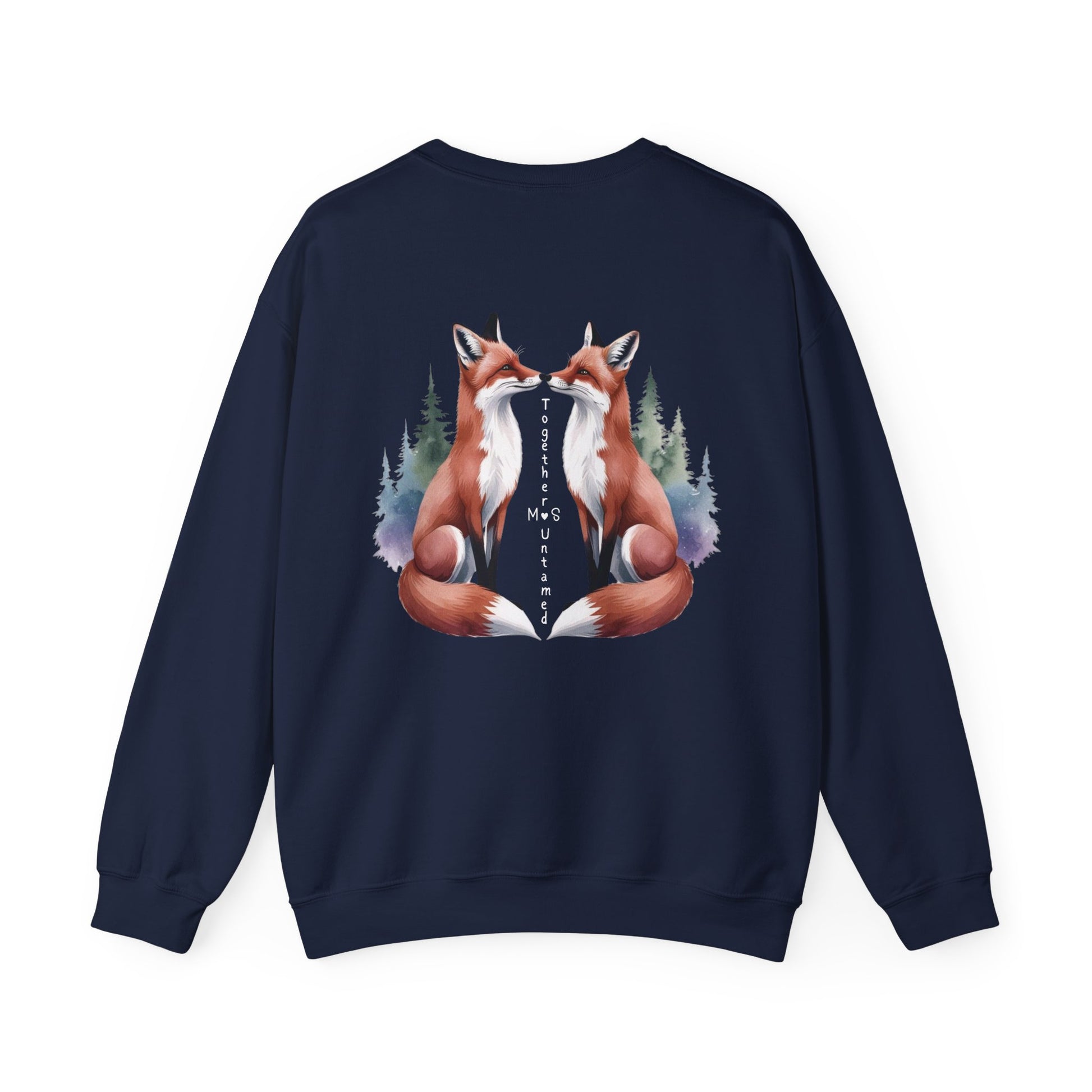 Personalized 'Together Untamed' Sweatshirt - Custom Romantic Foxes | Verdant Blossoms - Verdant Blossoms
