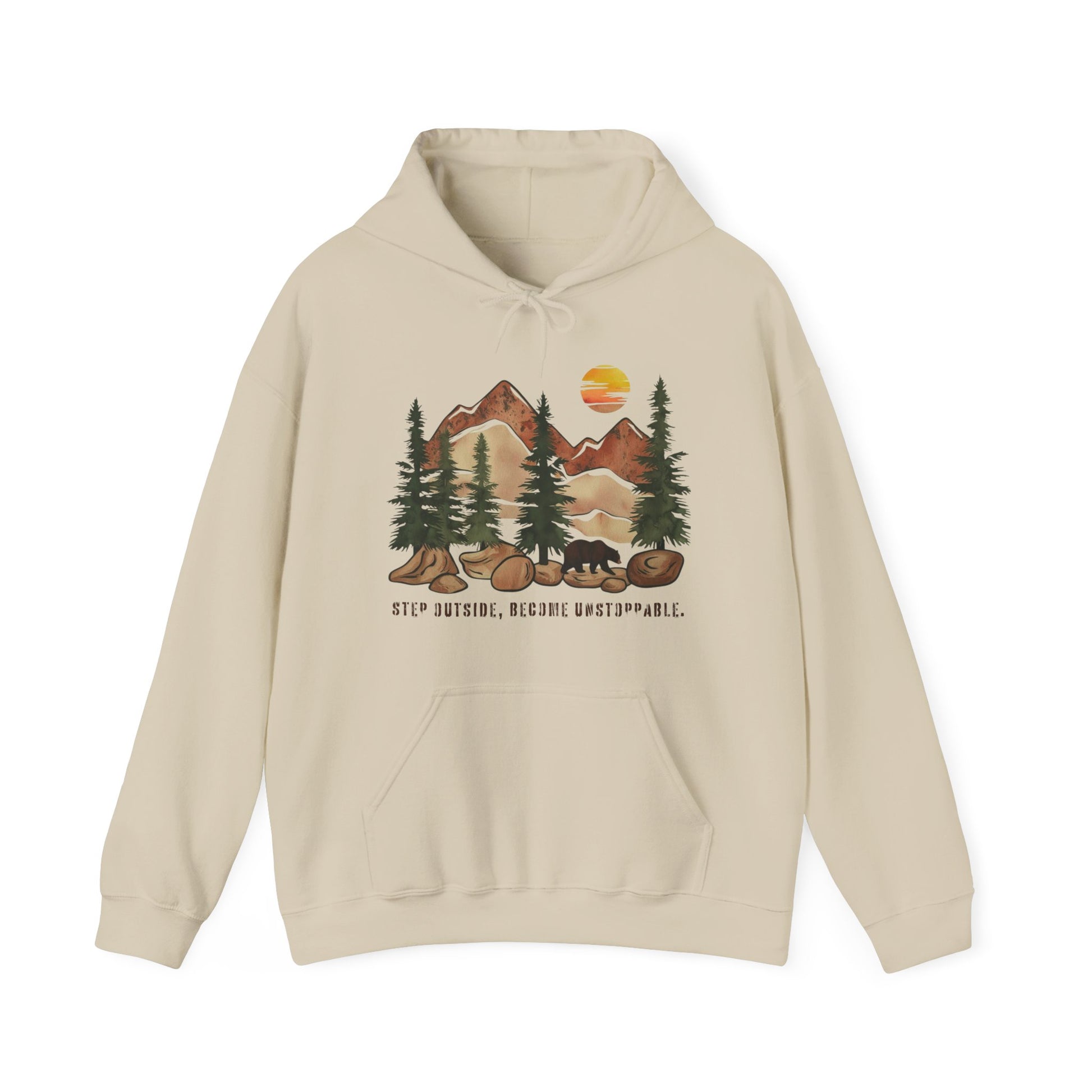 Mountain Bear Hoodie – Step Outside, Become Unstoppable | Verdant Blossoms - Verdant Blossoms