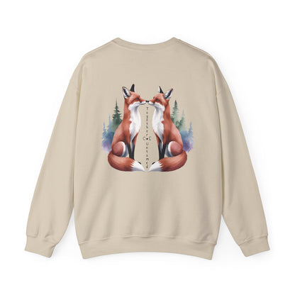 Personalized 'Together Untamed' Sweatshirt - Custom Romantic Foxes | Verdant Blossoms - Verdant Blossoms