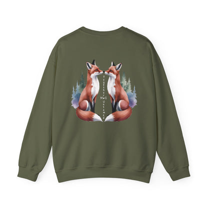Personalized 'Together Untamed' Sweatshirt - Custom Romantic Foxes | Verdant Blossoms - Verdant Blossoms