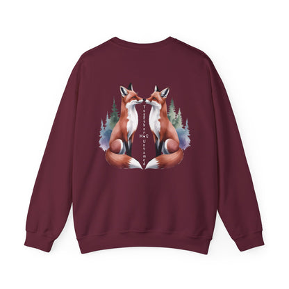 Personalized 'Together Untamed' Sweatshirt - Custom Romantic Foxes | Verdant Blossoms - Verdant Blossoms