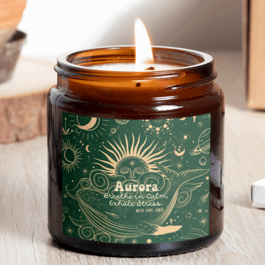 Custom Gift Scented Candles - Breathe in Calm, Exhale Stress. - Verdant Blossoms