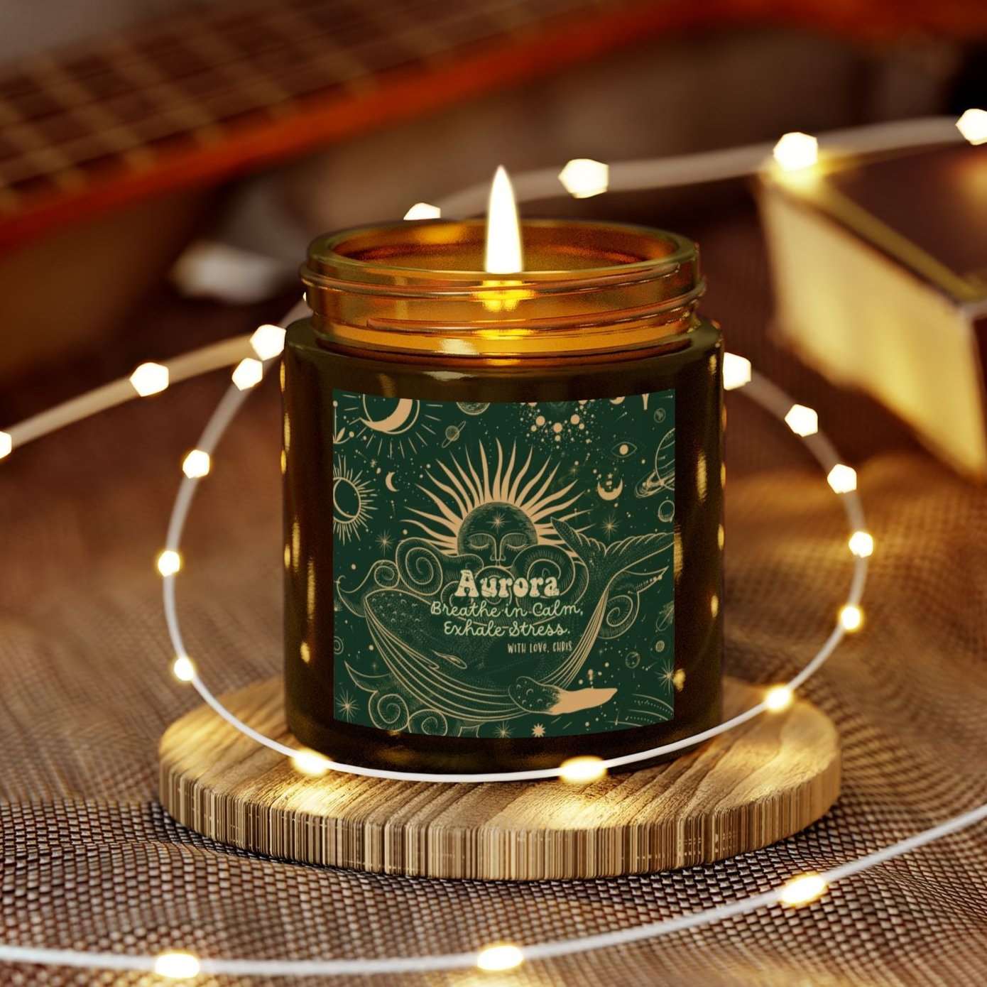 Custom Gift Scented Candles - Breathe in Calm, Exhale Stress. - Verdant Blossoms