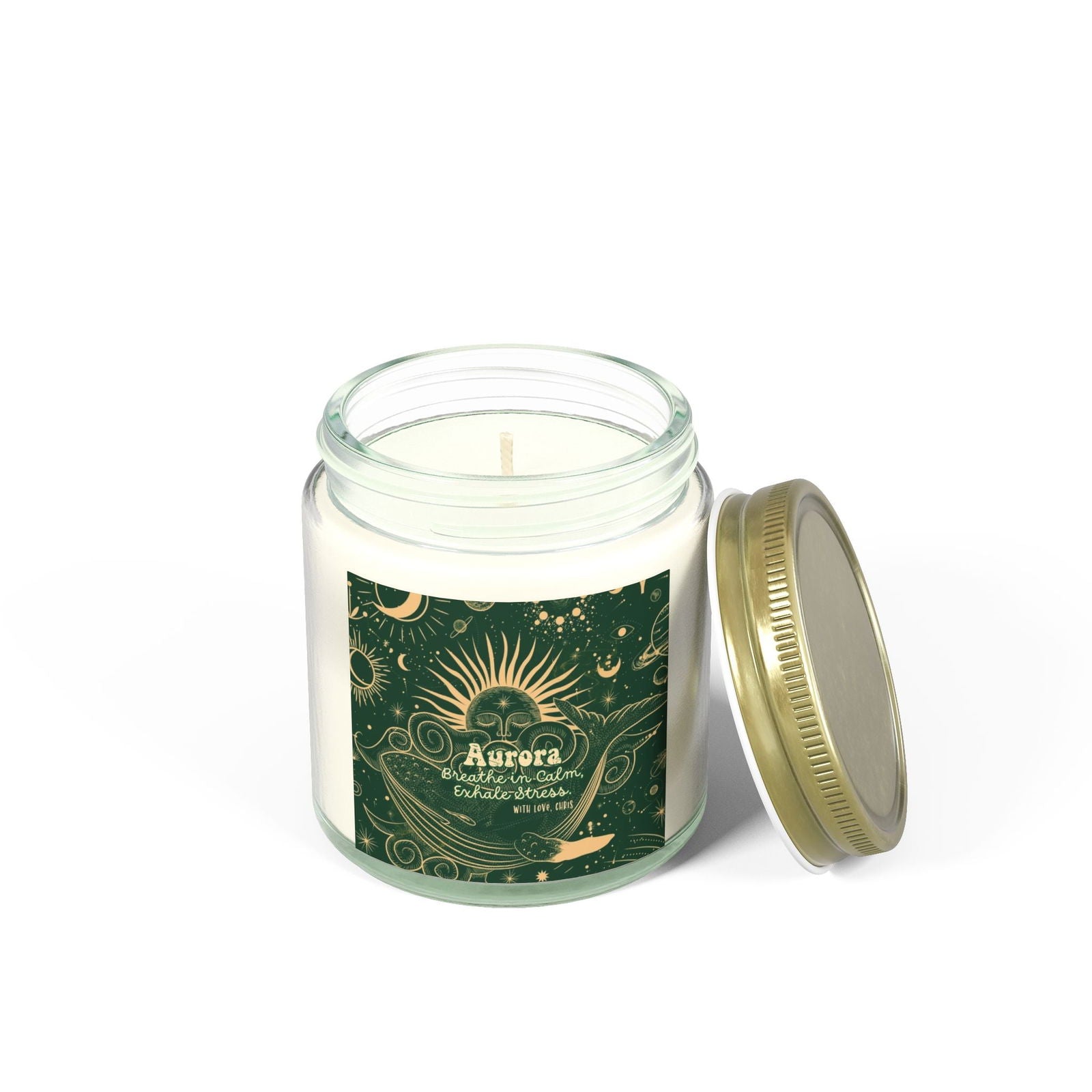 Custom Gift Scented Candles - Breathe in Calm, Exhale Stress. - Verdant Blossoms