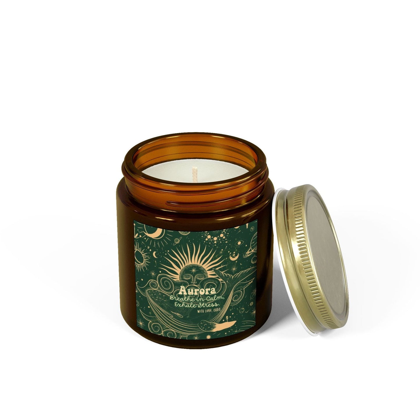 Custom Gift Scented Candles - Breathe in Calm, Exhale Stress. - Verdant Blossoms