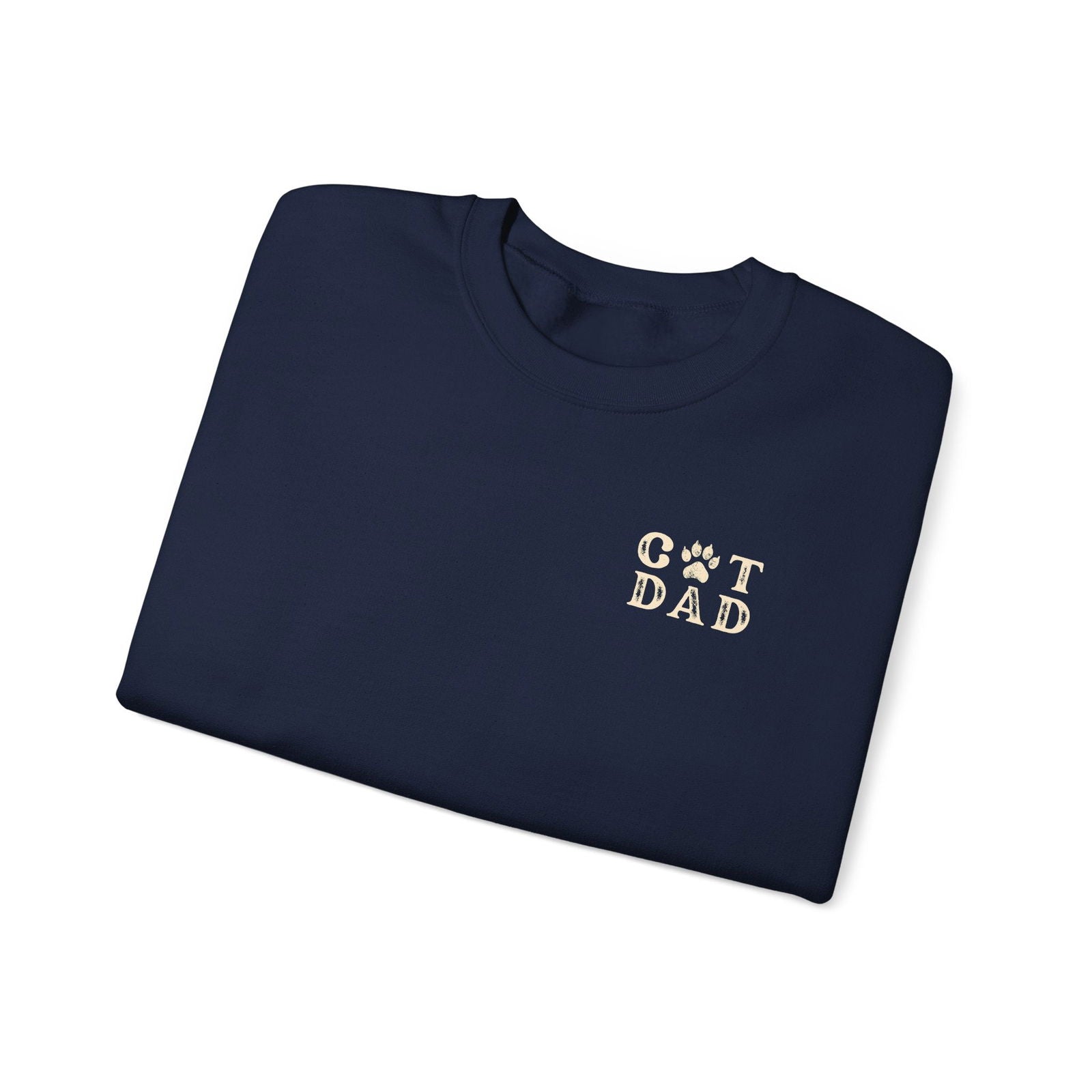 Custom Gift for Cat Dad Sweatshirt – Add Your Cats' Names on the Sleeve - Verdant Blossoms
