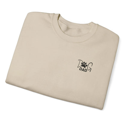 Custom Gift for Dog Dad Sweatshirt – Add Your Dog's Name on the Right Sleeve - Verdant Blossoms