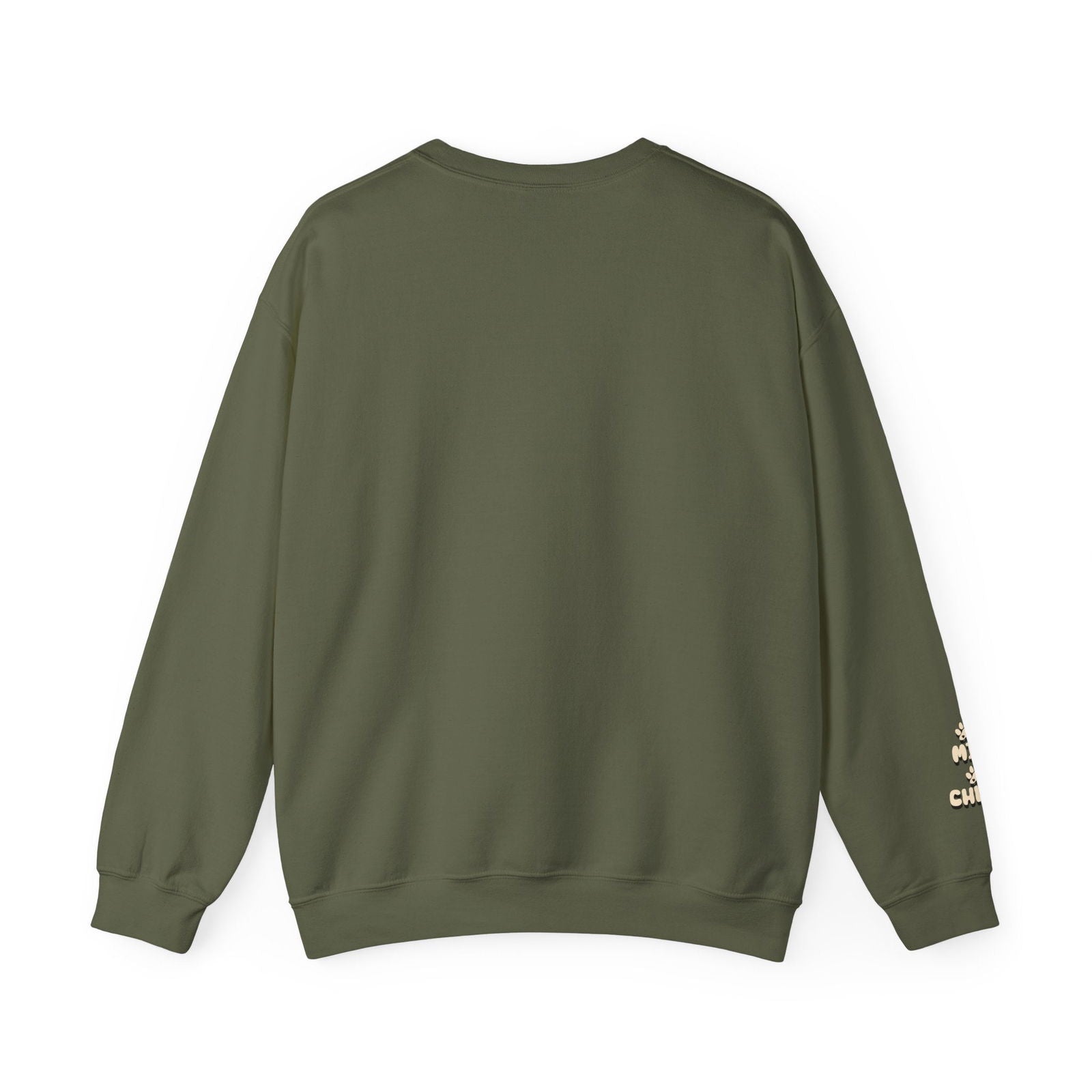 Custom Gift for Dog Mom Sweatshirt – Add Your Dog's Name on the Right Sleeve - Verdant Blossoms