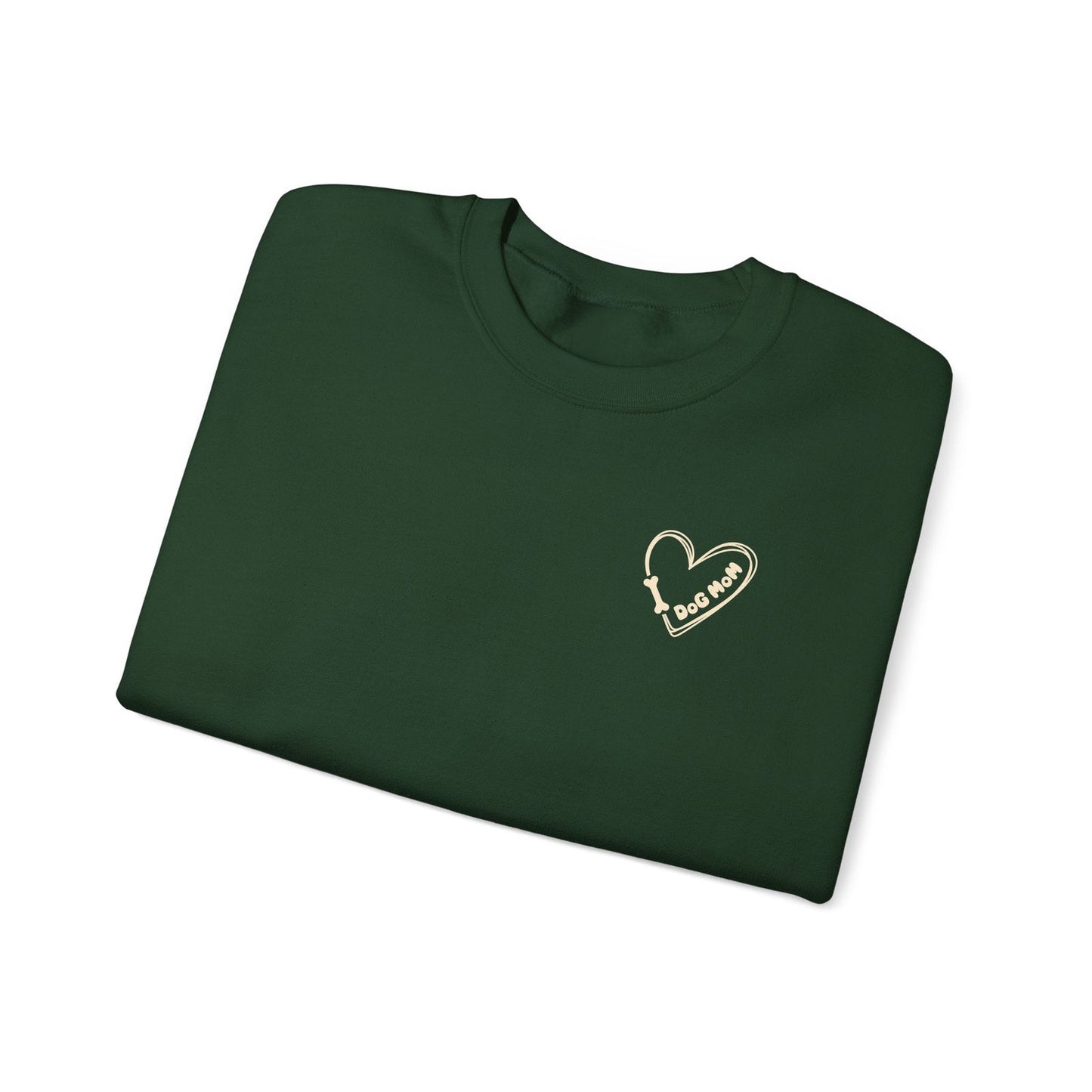 Custom Gift for Dog Mom Sweatshirt – Add Your Dog's Name on the Right Sleeve - Verdant Blossoms