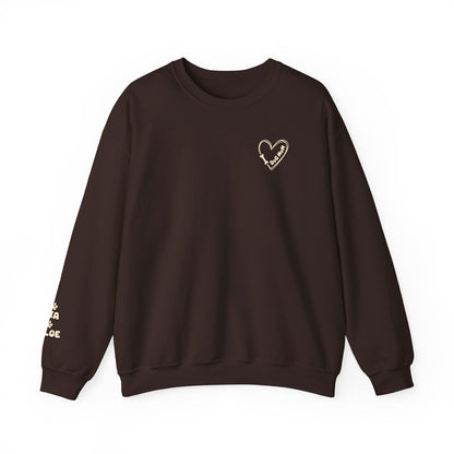 Custom Gift for Dog Mom Sweatshirt – Add Your Dog's Name on the Right Sleeve - Verdant Blossoms