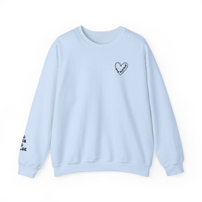Custom Gift for Dog Mom Sweatshirt – Add Your Dog's Name on the Right Sleeve - Verdant Blossoms