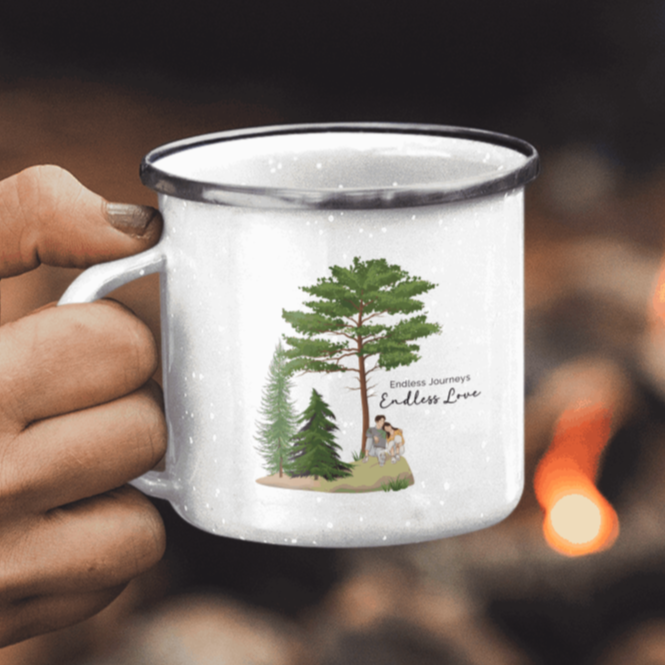 Personalized Couple Enamel Mugs: A Lasting Endless Love Gift - Verdant Blossoms
